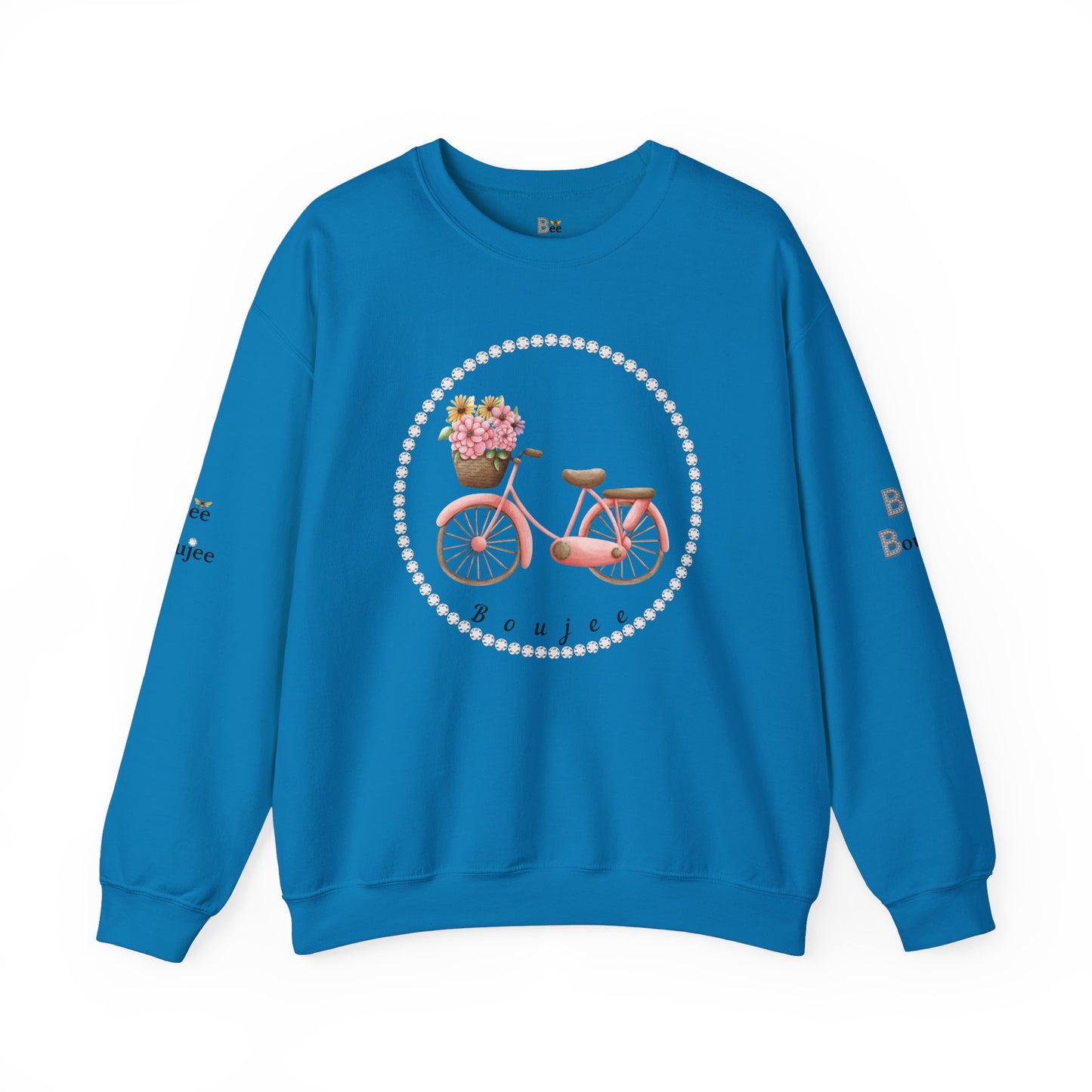 Boujee Bicycle Bouque - Heavy Blend™ Light Colors Crewneck Sweatshirt