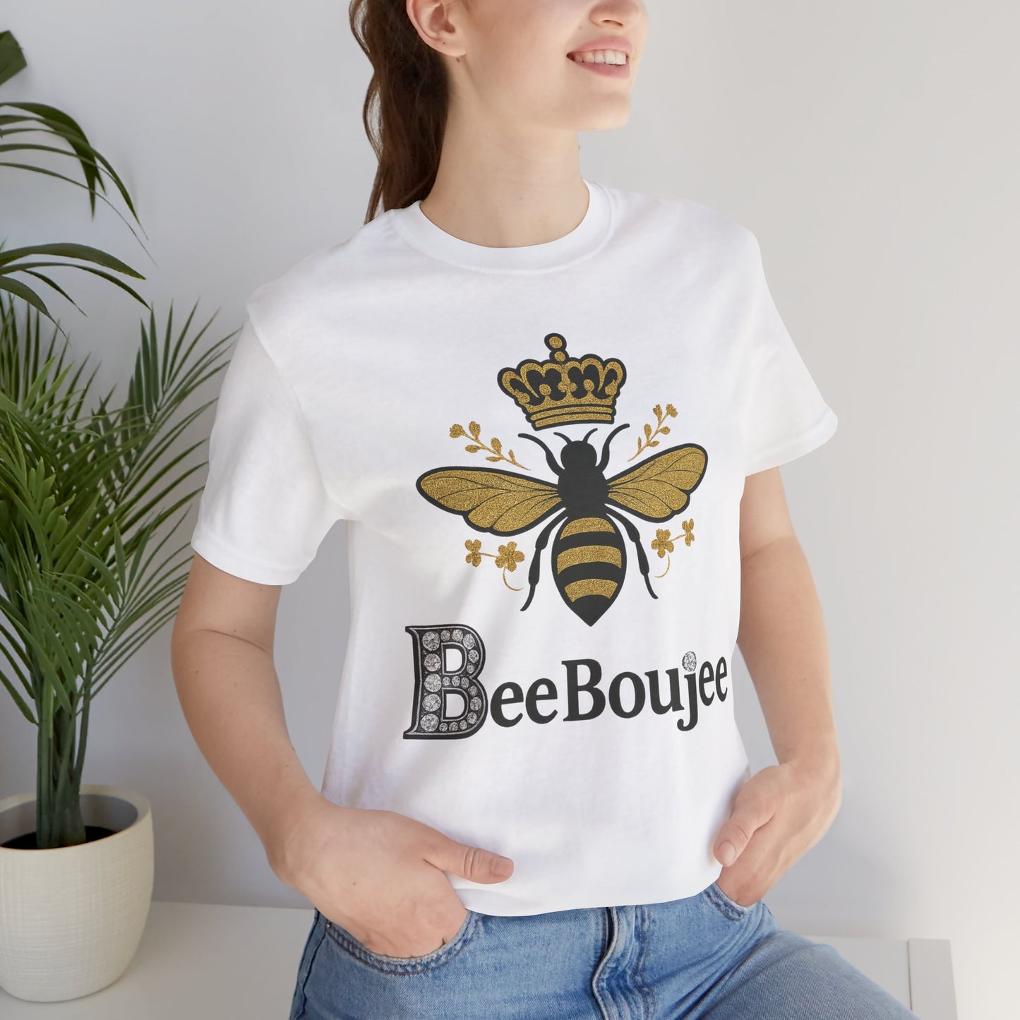 Bee Boujee Jersey Tee - Stylish Signature Bee Boujee T-Shirt for Casual Wear, Gift for Her, Nature Lovers, Birthday Present, Summer Fashion