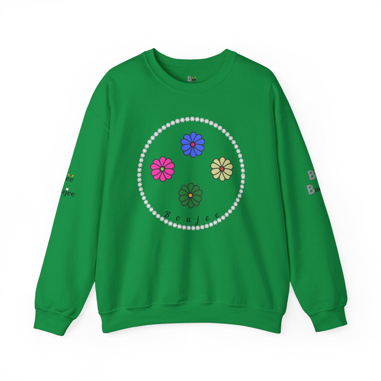 Boujee Mini Flowers in Diamonds Heavy Blend™ Light Colors Crewneck Sweatshirt