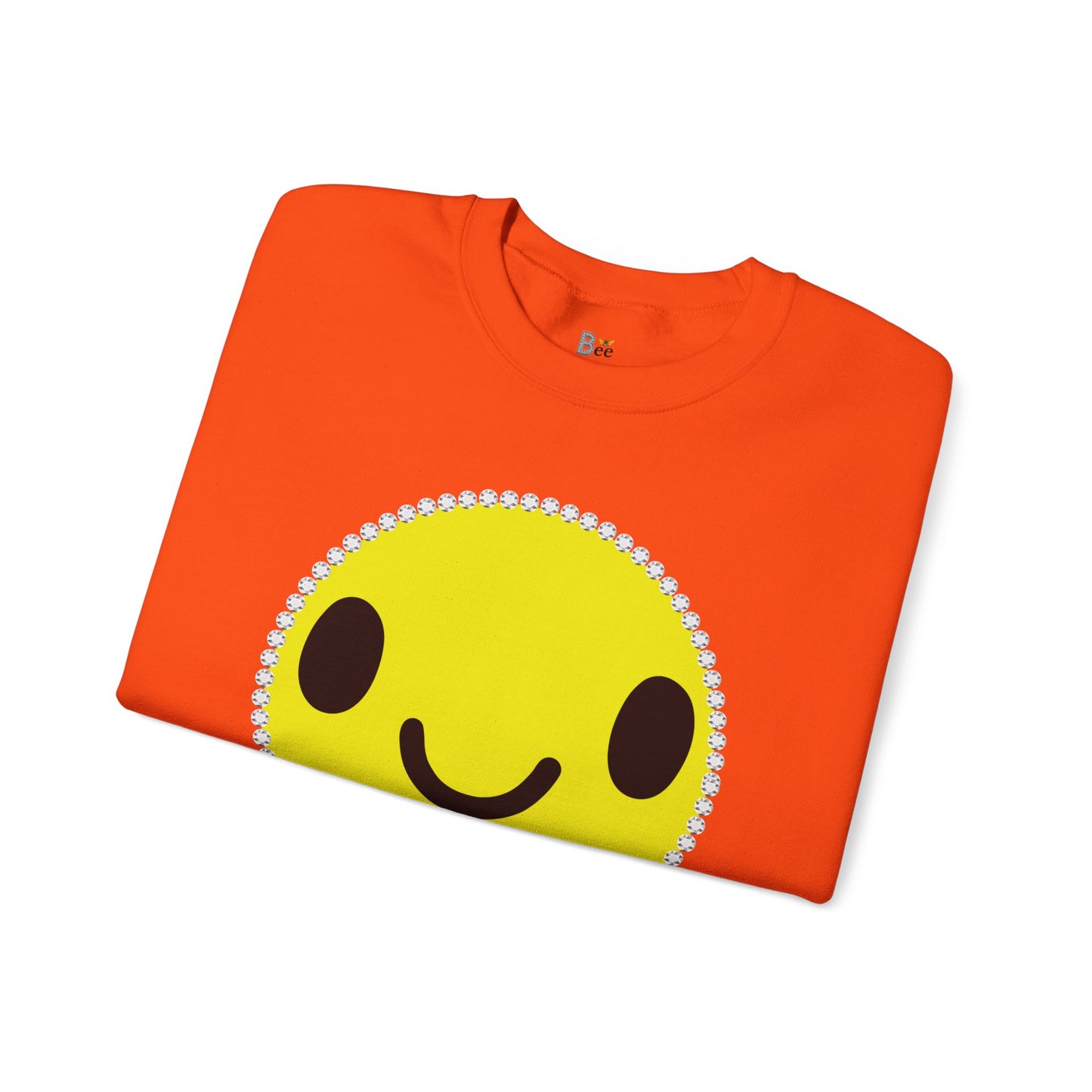 Boujee Smiley Face Yellow - Heavy Blend™ Light Colors Crewneck Sweatshirt