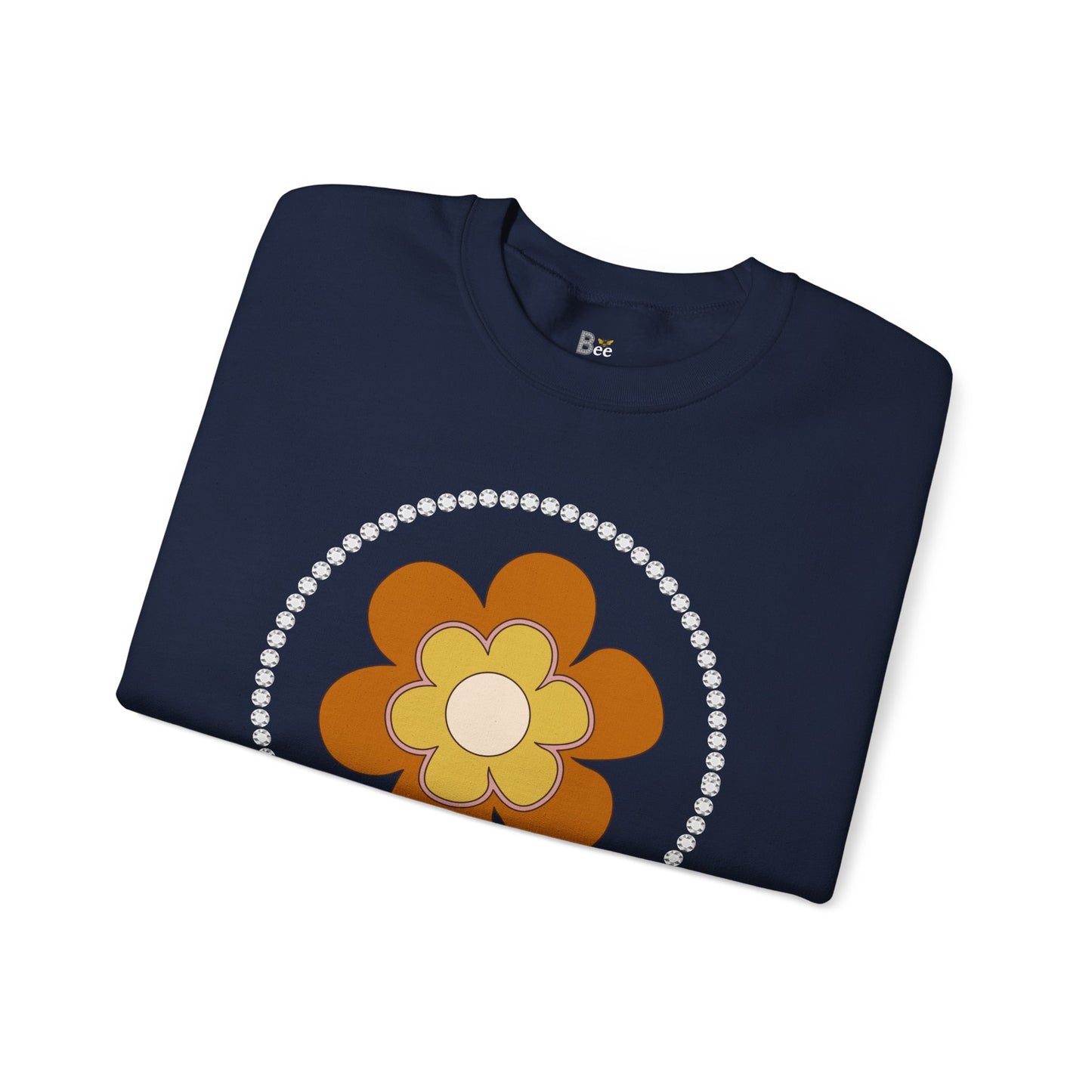 Boujee Brown Flower - Heavy Blend™ Dark Colors Crewneck Sweatshirt