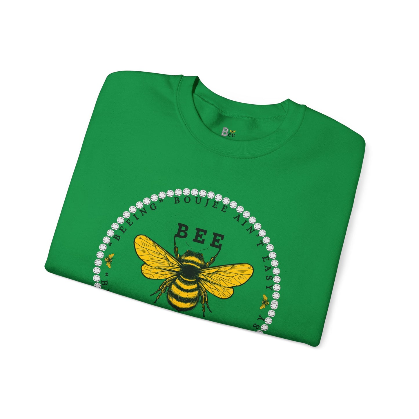 "Beeing" Boujee Ain't Easy - Heavy Blend™ Light Colors Crewneck Sweatshirt