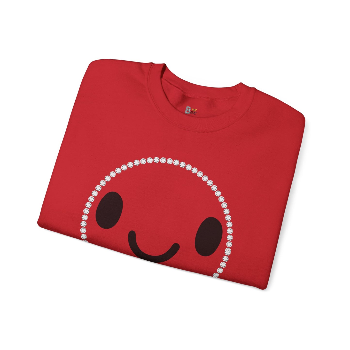 Boujee Smiley Face - Heavy Blend™ Light Colors Crewneck Sweatshirt