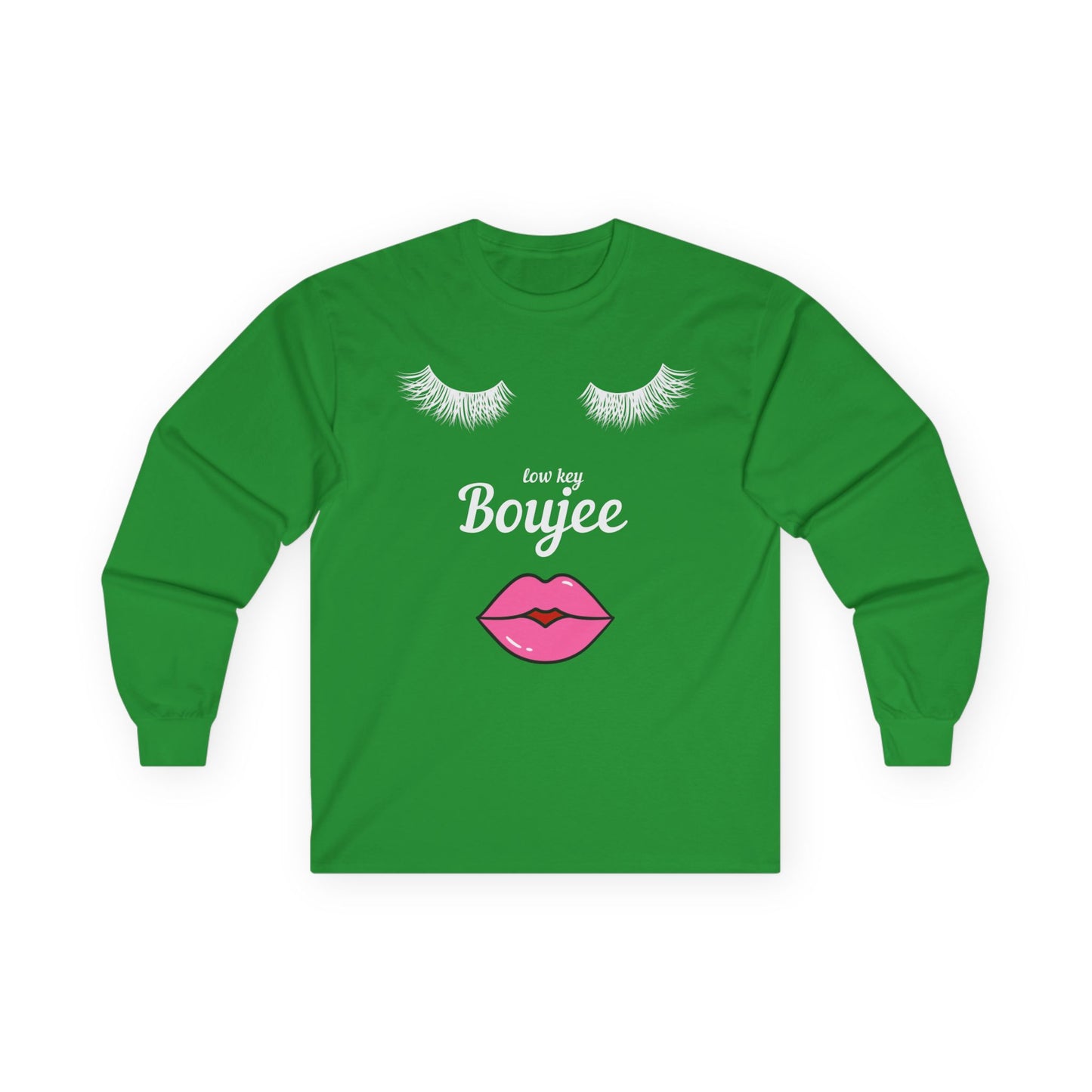 Low Key Boujee Lash & Lips Long-Sleeve Tee