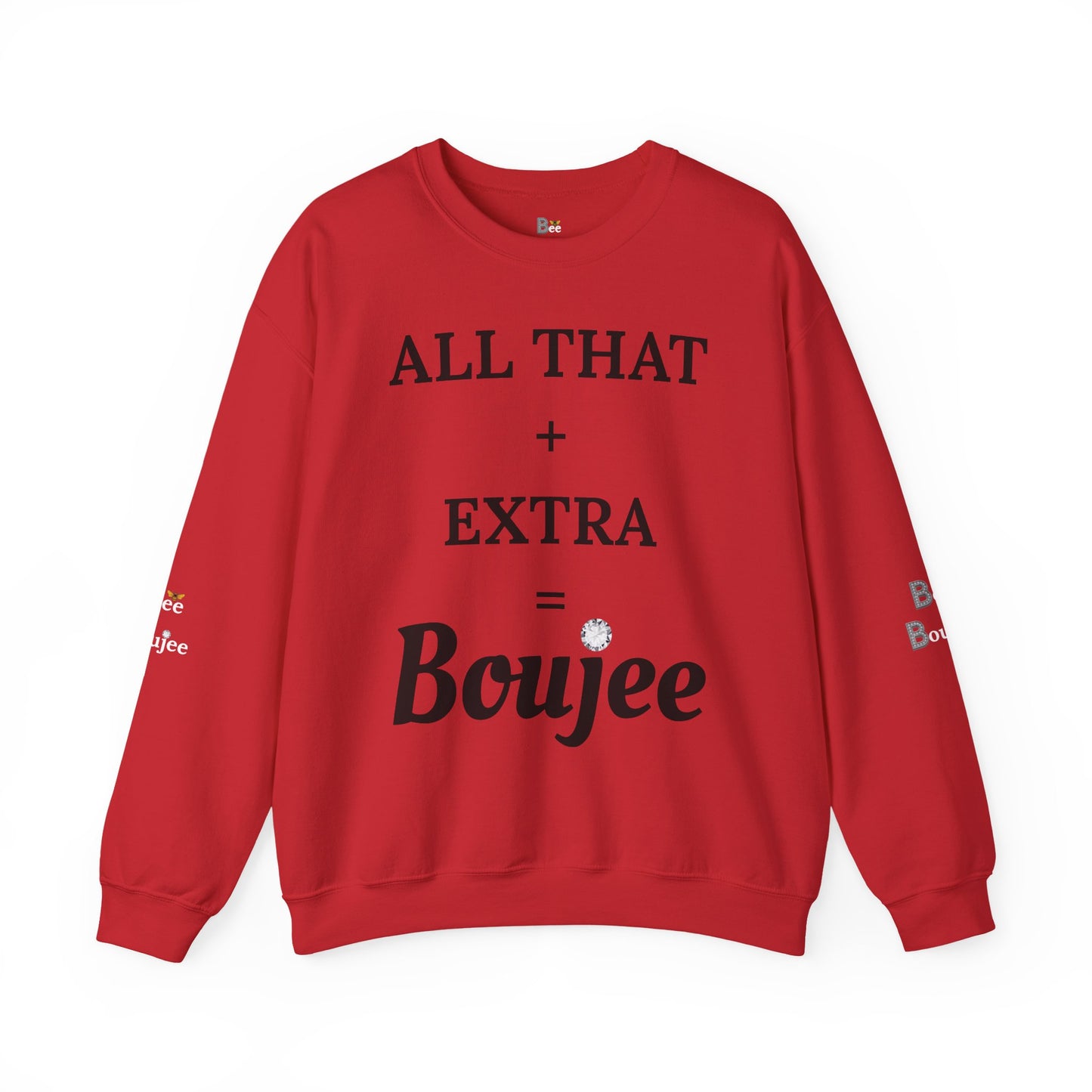 All That + Extra = Boujee - Heavy Blend™ Light Colors Crewneck Sweatshirt