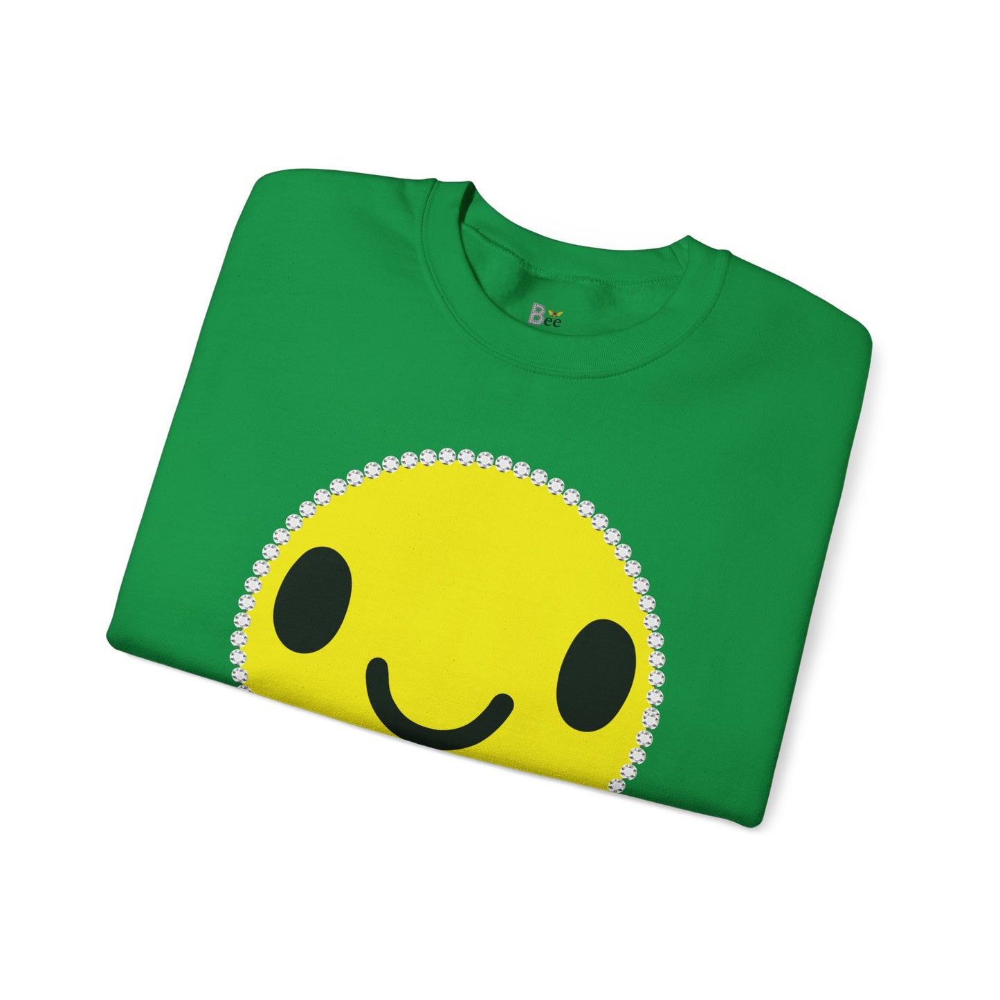 Boujee Smiley Face Yellow - Heavy Blend™ Light Colors Crewneck Sweatshirt
