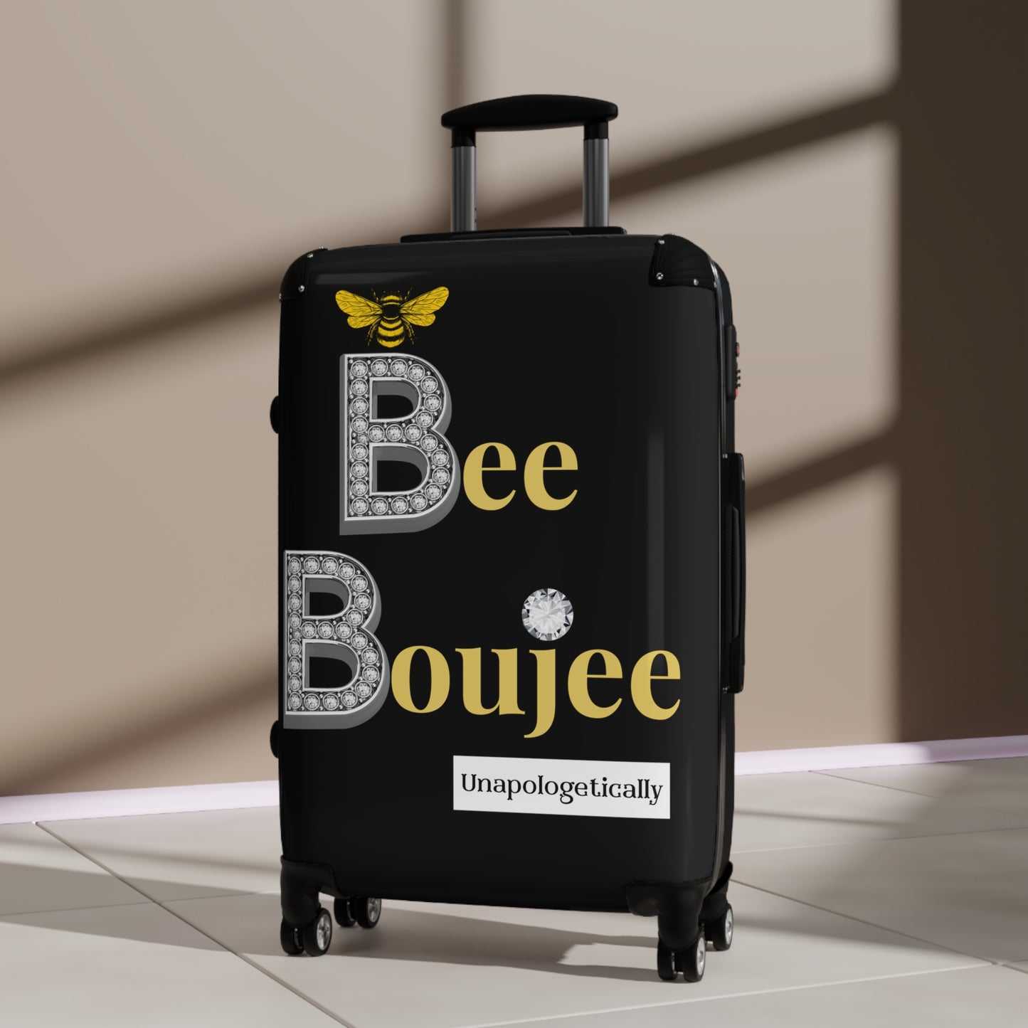 Bee Boujee Luggage - BLACK