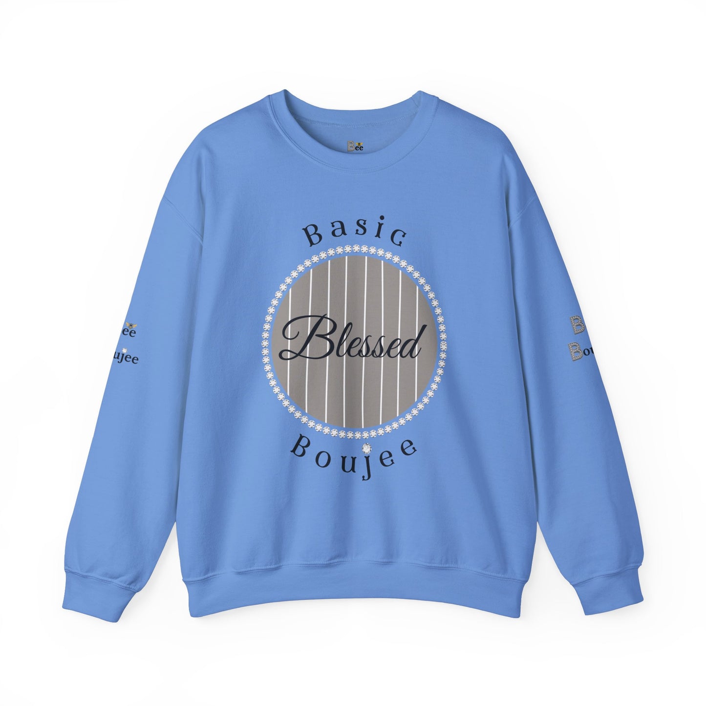 Basic Boujee Blessed - Heavy Blend™ Light Colors Crewneck Sweatshirt