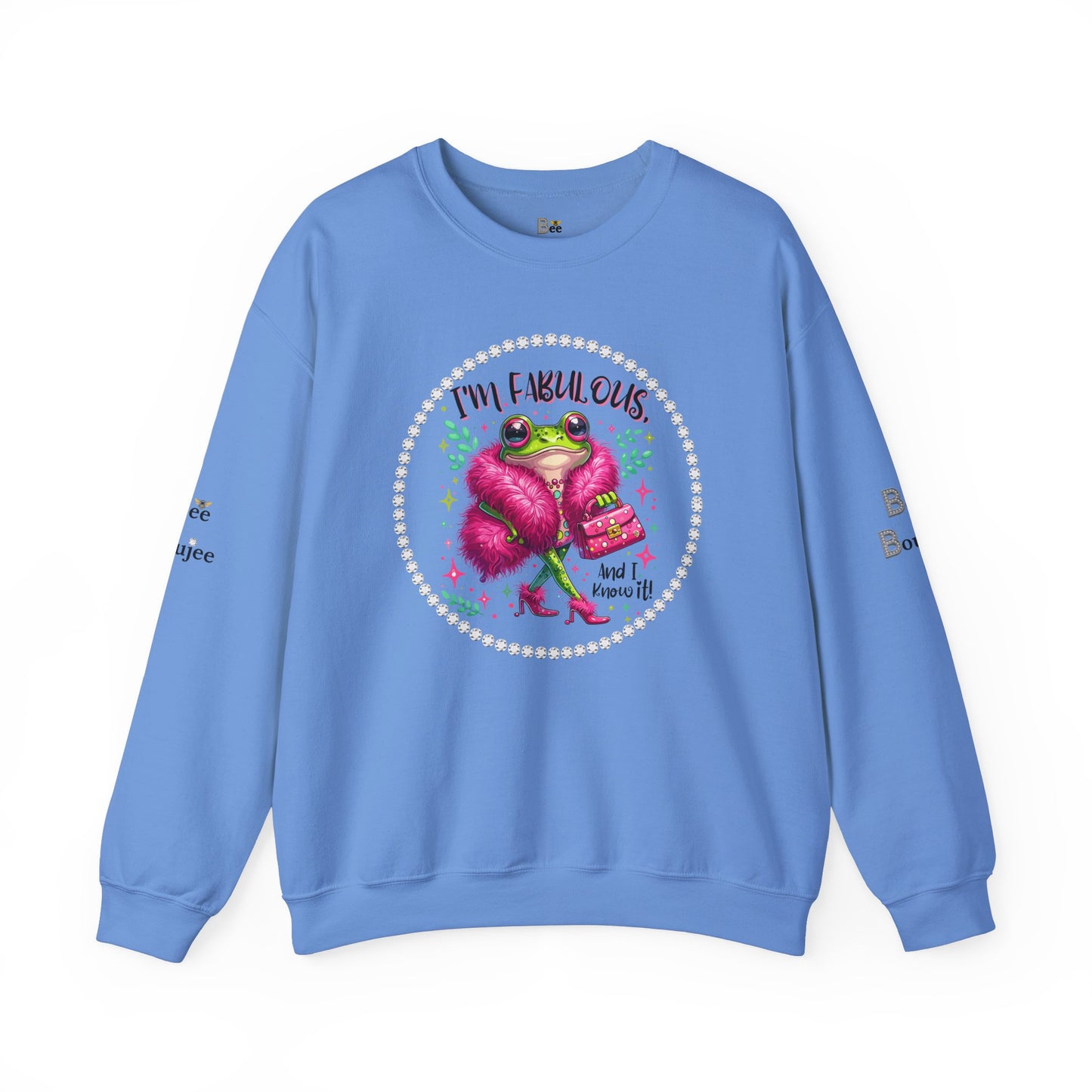 Boujee Frog I'm Fabulous And I Know It - Heavy Blend™ Light Colors Crewneck Sweatshirt