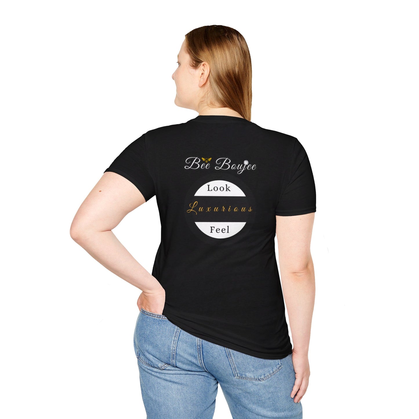 Halloween Booo in Boooujee - Softstyle T-Shirt BROWN SKIN TONE