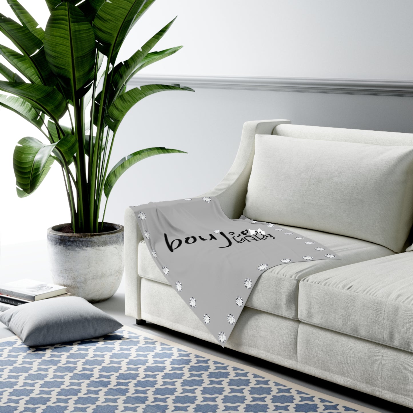 Boujee Baby - Swaddle Blanket LIGHT GREY