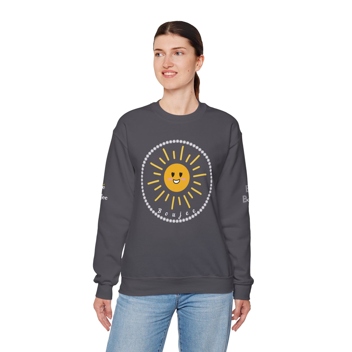 Boujee Golden Sunshine - Heavy Blend™ Dark Colors Crewneck Sweatshirt