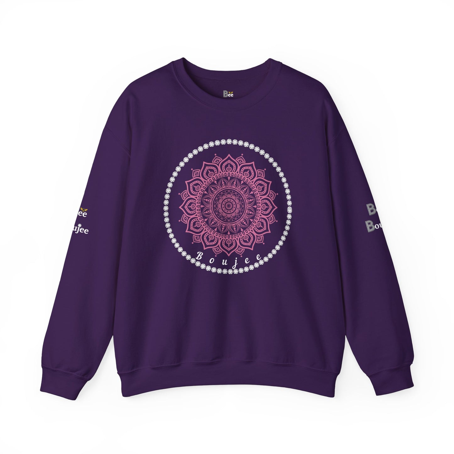 Boujee Burst Pink - Heavy Blend™ Dark Colors Crewneck Sweatshirt