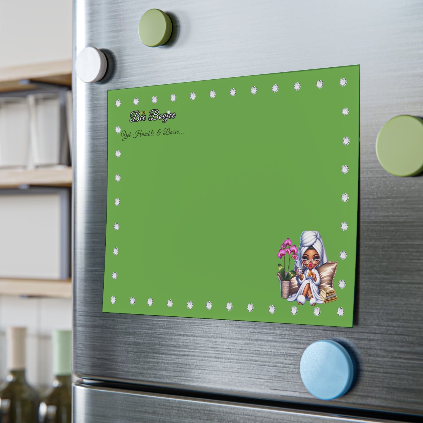 Bee Boujee DIAMONDS Spa 01 - Post-it® Note Pad GREEN 8x6