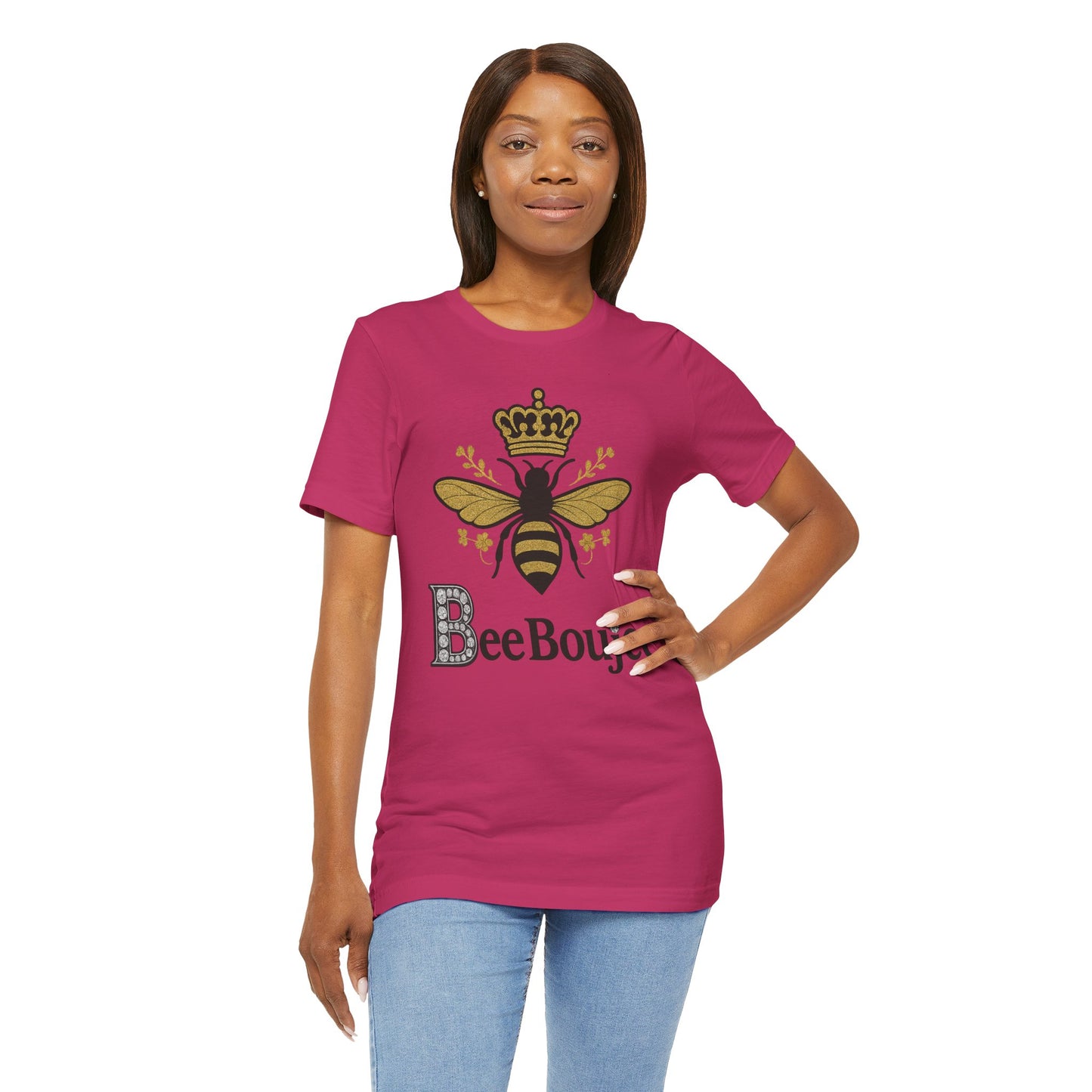 Bee Boujee Jersey Tee - Stylish Signature Bee Boujee T-Shirt for Casual Wear, Gift for Her, Nature Lovers, Birthday Present, Summer Fashion