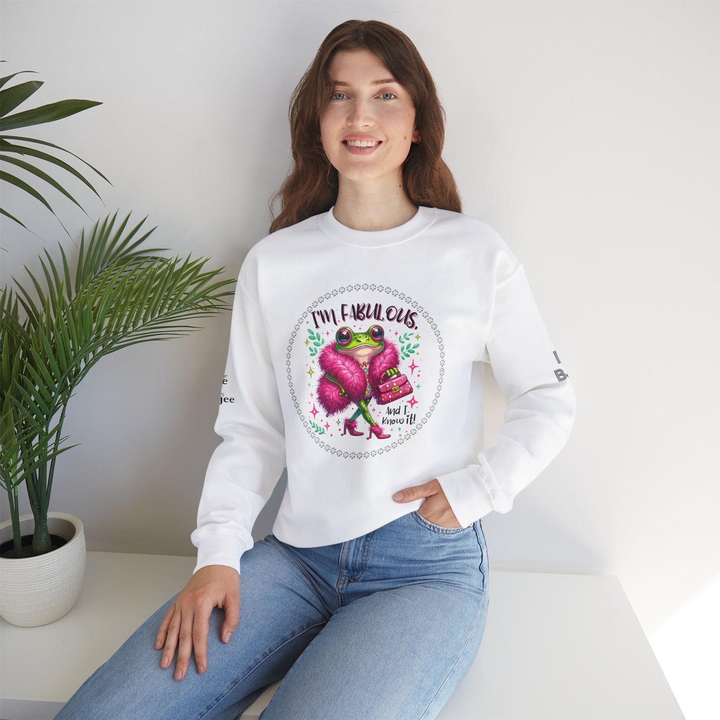 Boujee Frog I'm Fabulous And I Know It - Heavy Blend™ Light Colors Crewneck Sweatshirt