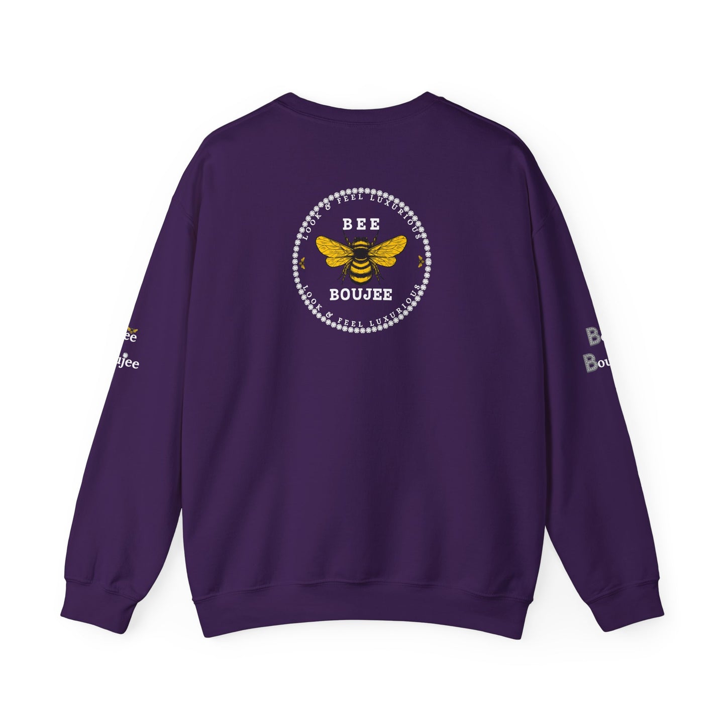 Boujee Smiley Face Pink Heart Eyes - Heavy Blend™ Dark Colors Crewneck Sweatshirt
