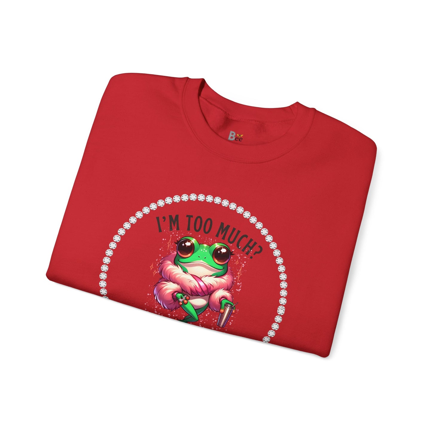 Boujee Frog I'm Too Much Go Find Less with Tumbler - Heavy Blend™ Light Colors Crewneck Sweatshirt