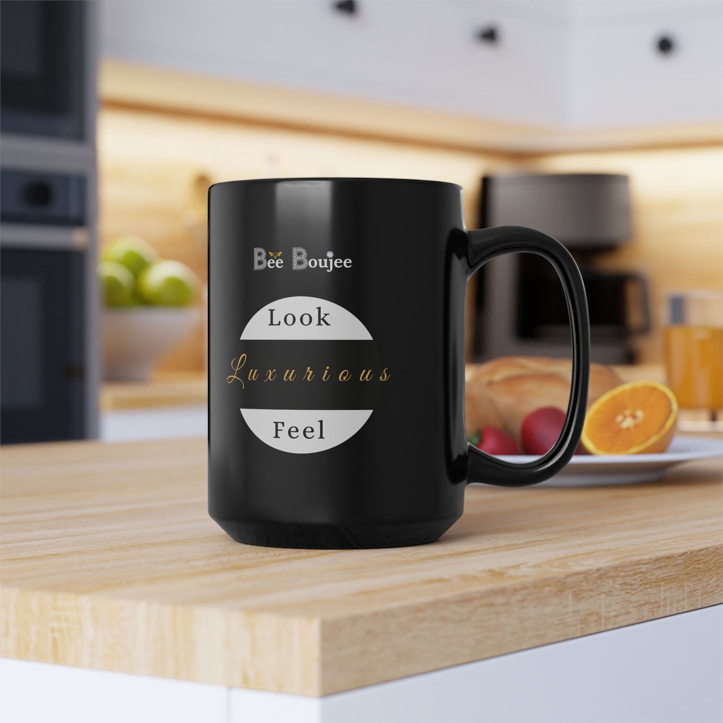Boujee in Pearls - Mug BLACK 15oz