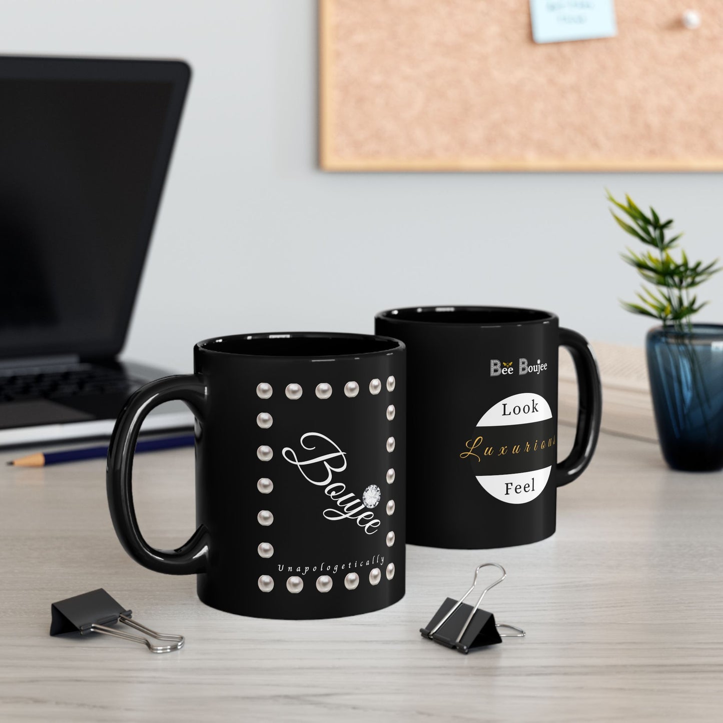 Boujee in Pearls - Mug BLACK 11oz