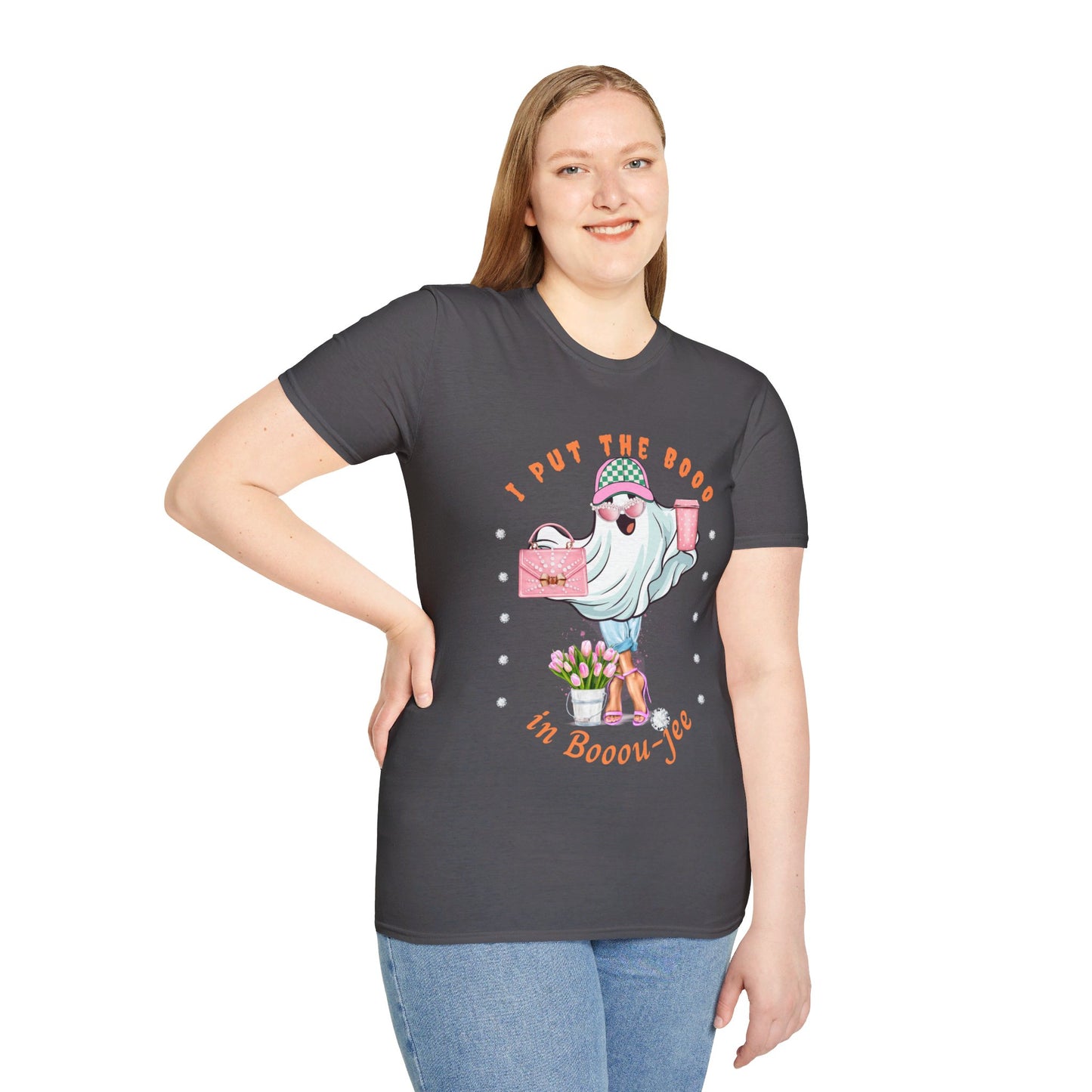 Halloween Booo in Boooujee - Softstyle T-Shirt FAIR SKIN TONE
