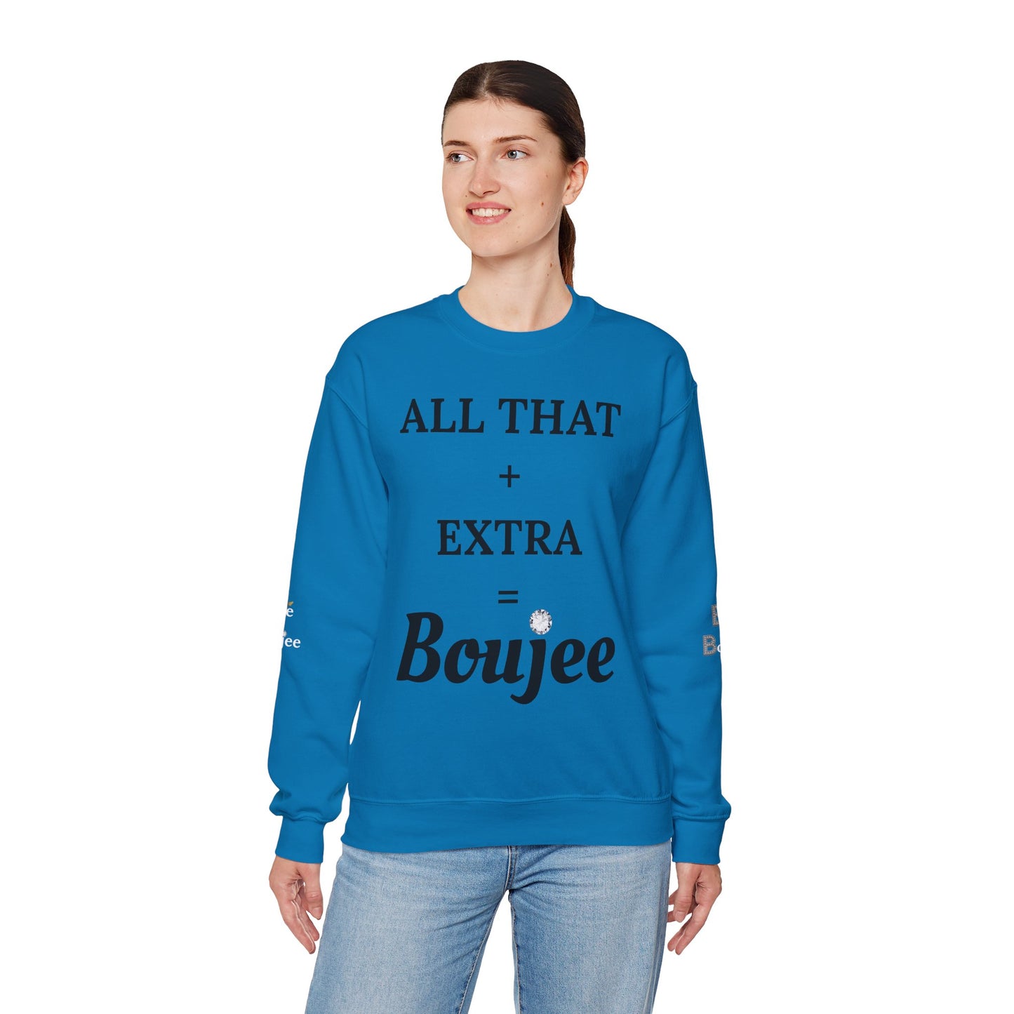 All That + Extra = Boujee - Heavy Blend™ Light Colors Crewneck Sweatshirt