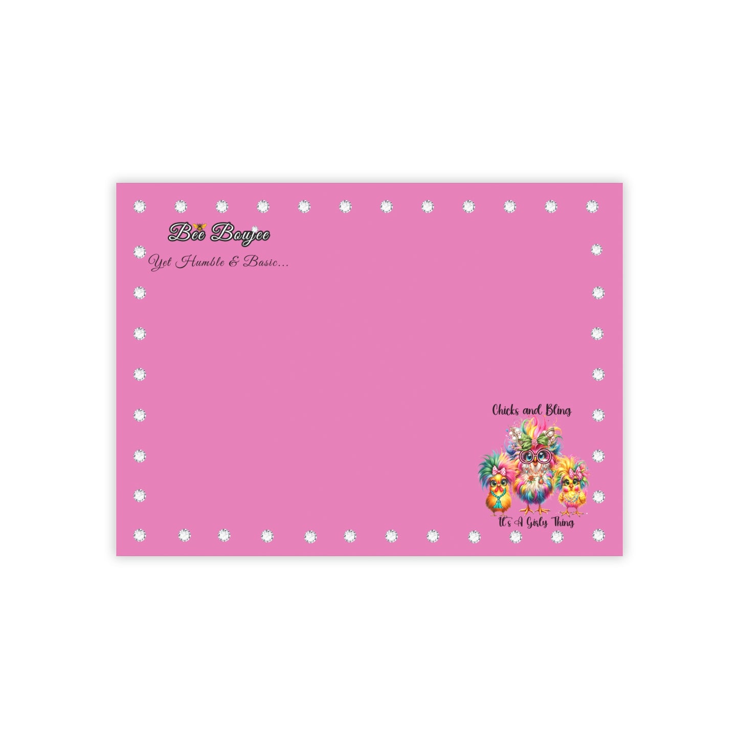 Bee Boujee DIAMONDS Chicks & Bling - Post-it® Note Pads 8x6