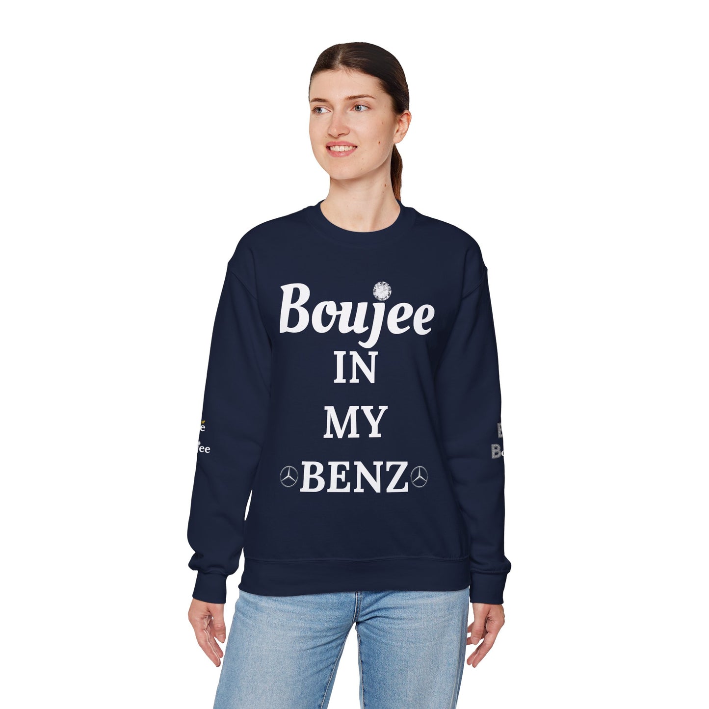 Boujee In My Benz - Heavy Blend™ Dark Colors Crewneck Sweatshirt