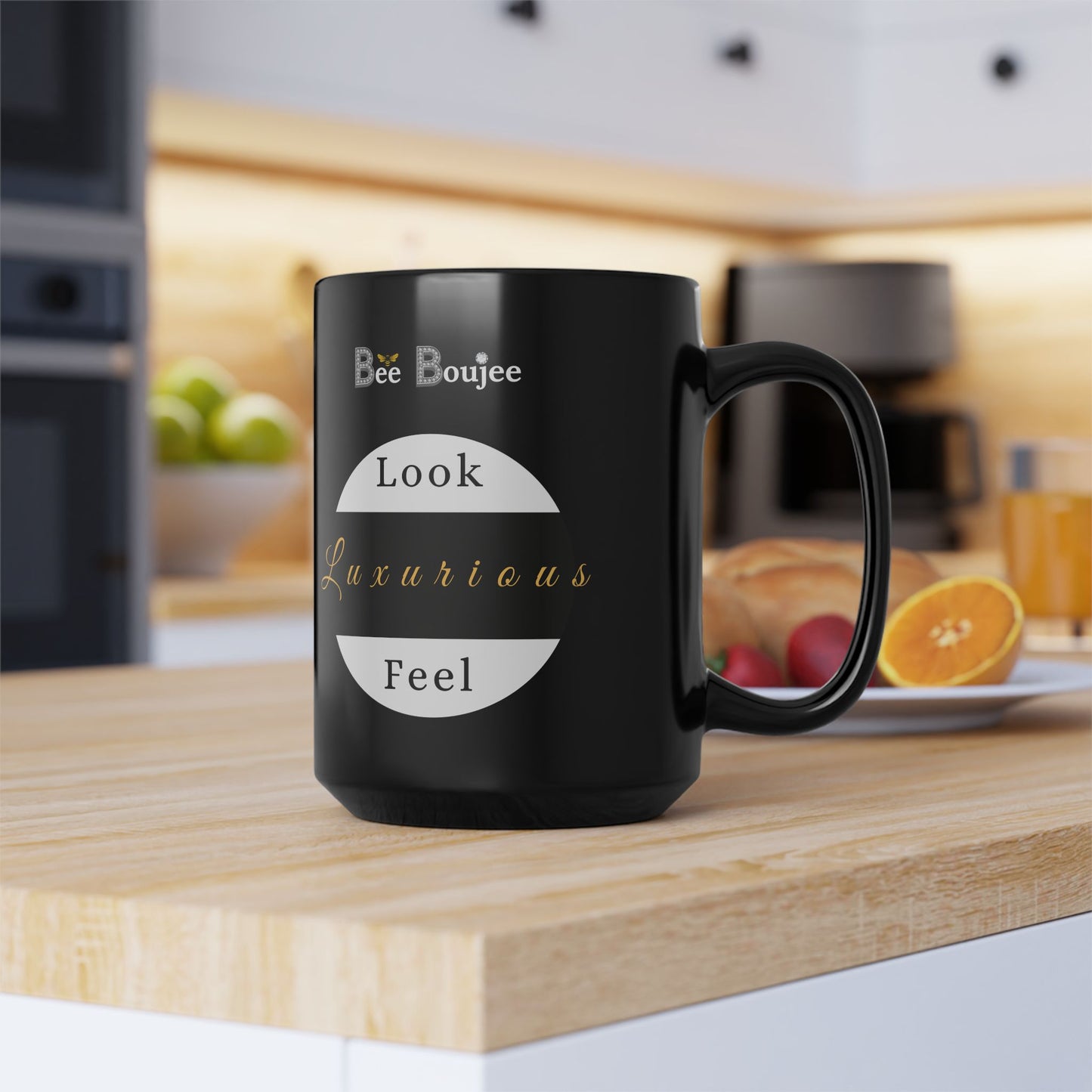 Boujee in Pearls - Mug BLACK 15oz