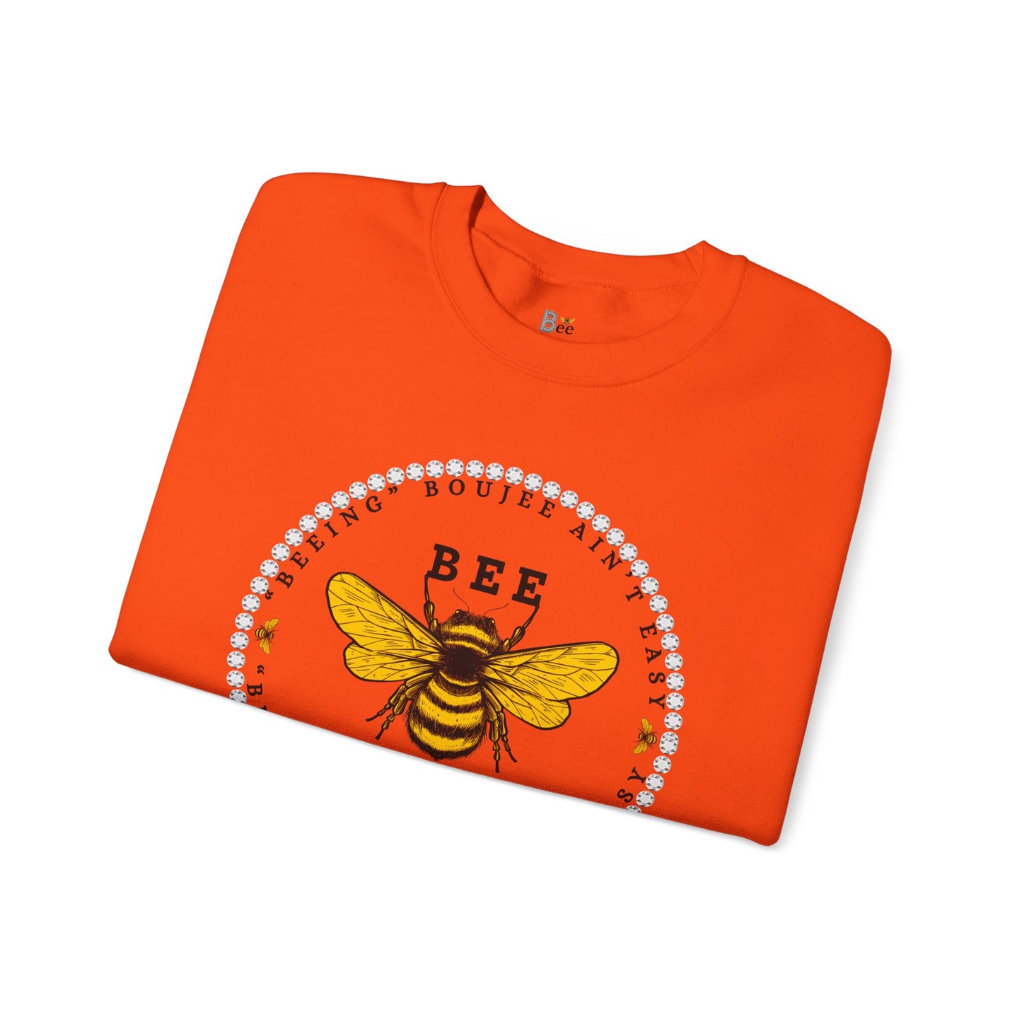 "Beeing" Boujee Ain't Easy - Heavy Blend™ Light Colors Crewneck Sweatshirt