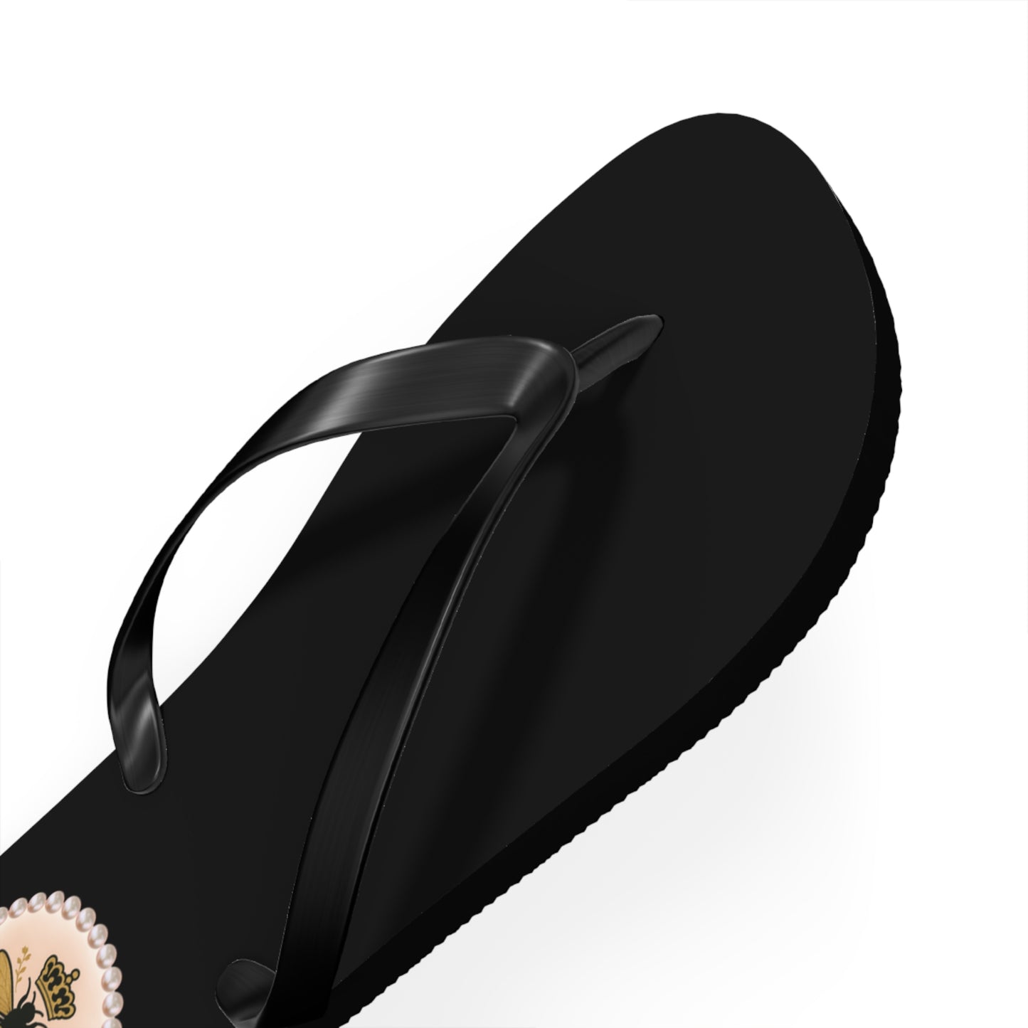 The Boujee Hive BLACK Flip Flops - MEDIUM