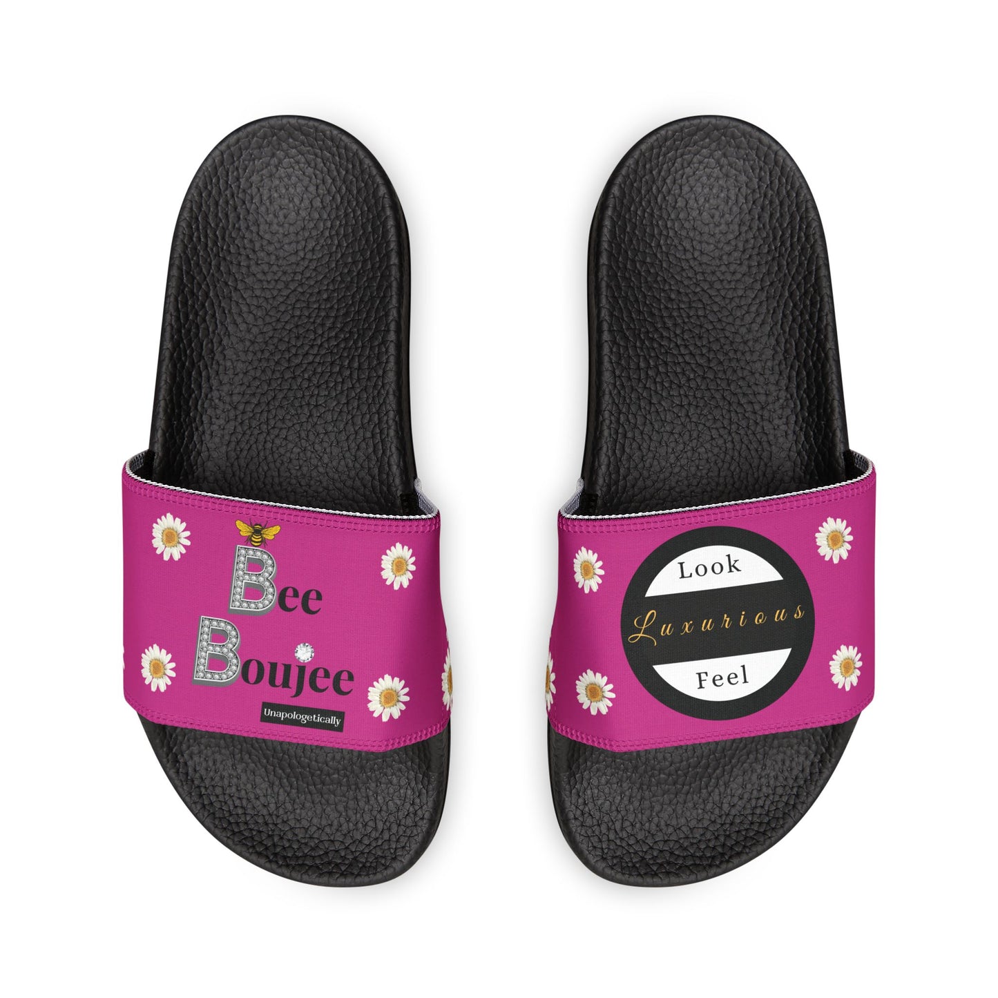 Bee Boujee - PINK Flowers Women's Removable-Strap Sandals