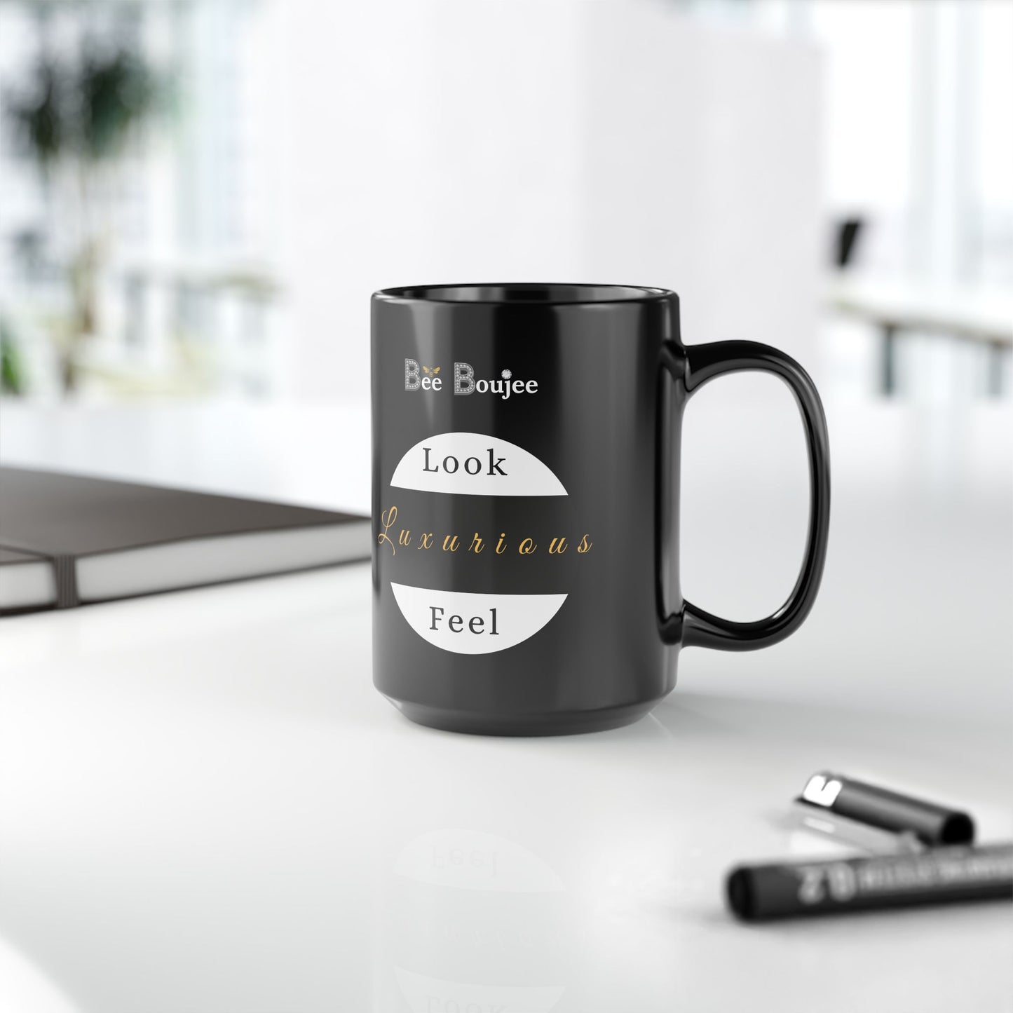 Boujee in Pearls - Mug BLACK 15oz
