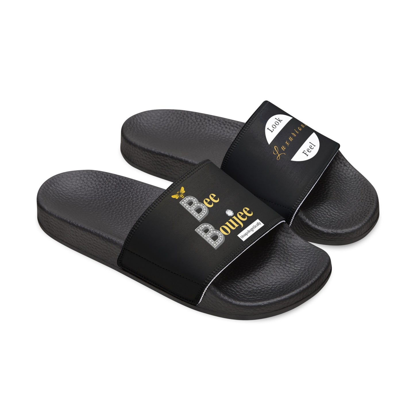 Bee Boujee - BLACK Women's Removable-Strap Sandals