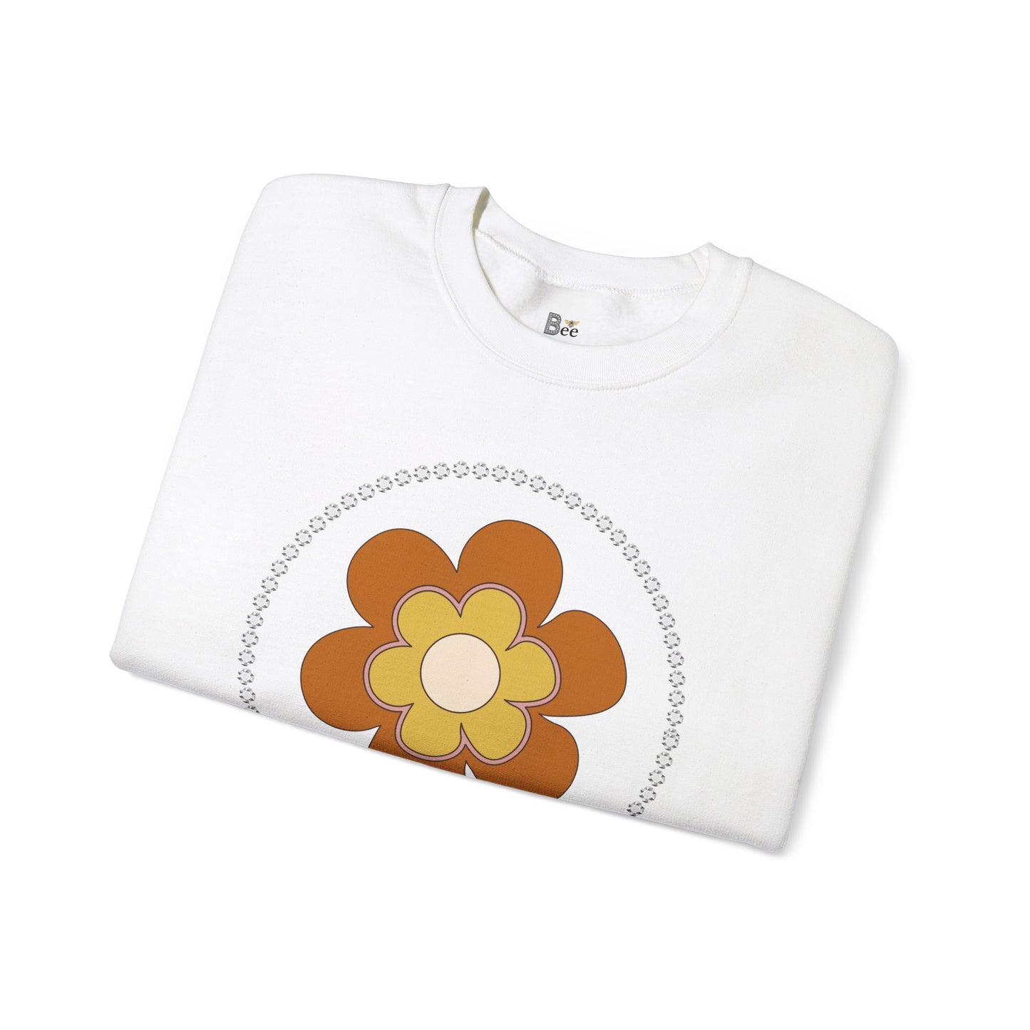 Boujee Brown Flower - Heavy Blend™ Light Colors Crewneck Sweatshirt