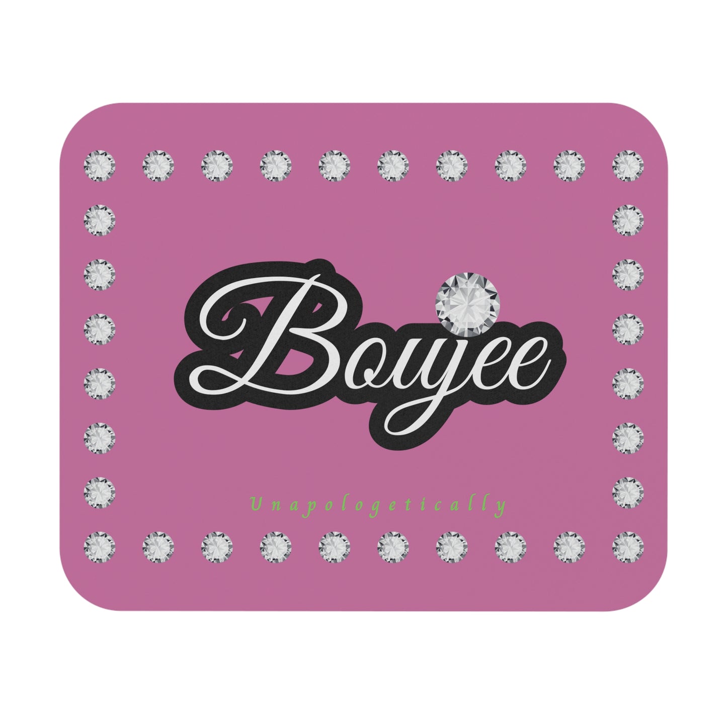 Boujee in Diamonds Mouse Pad PINK (Rectangle)
