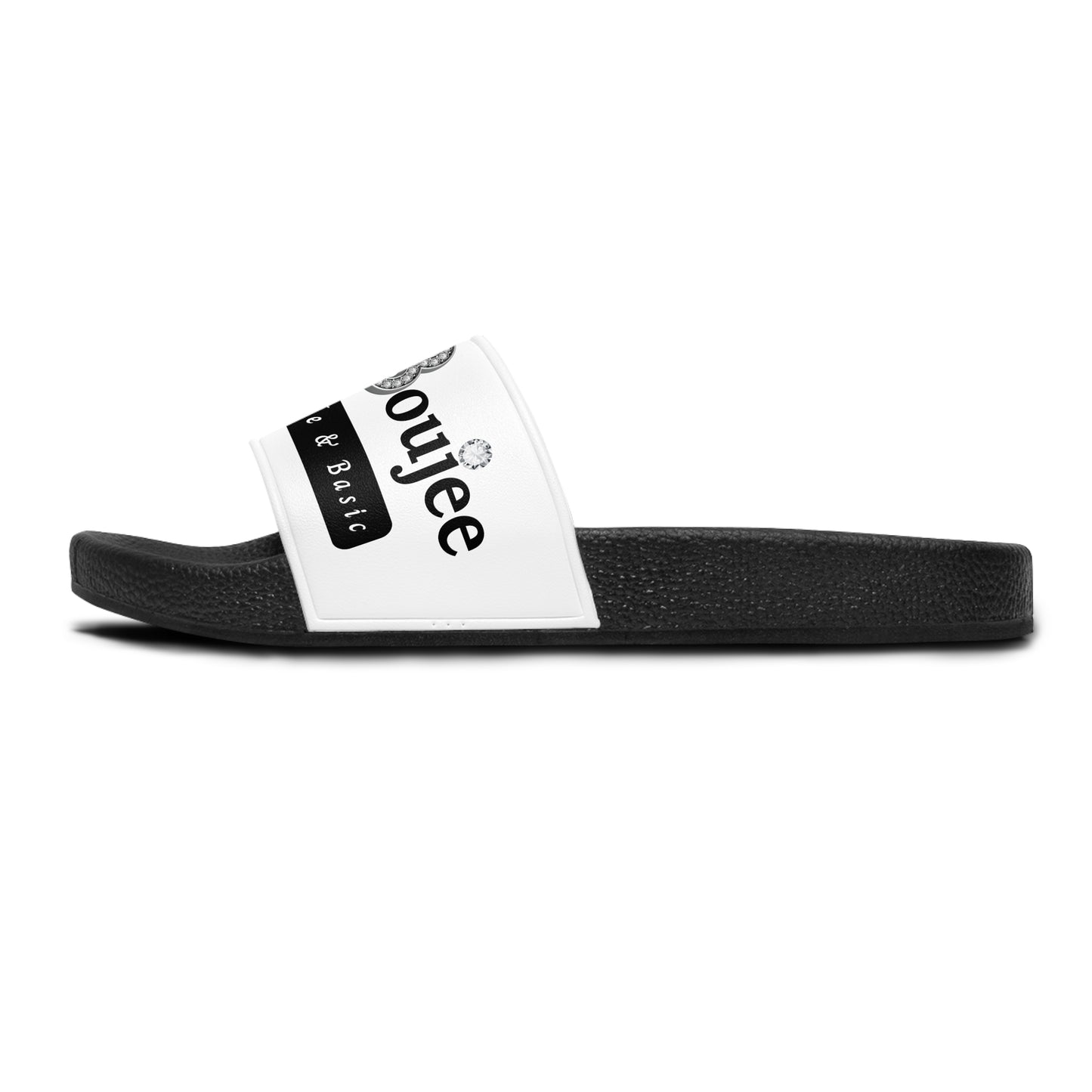 Bee Boujee Signature Logo Slides — Black & White