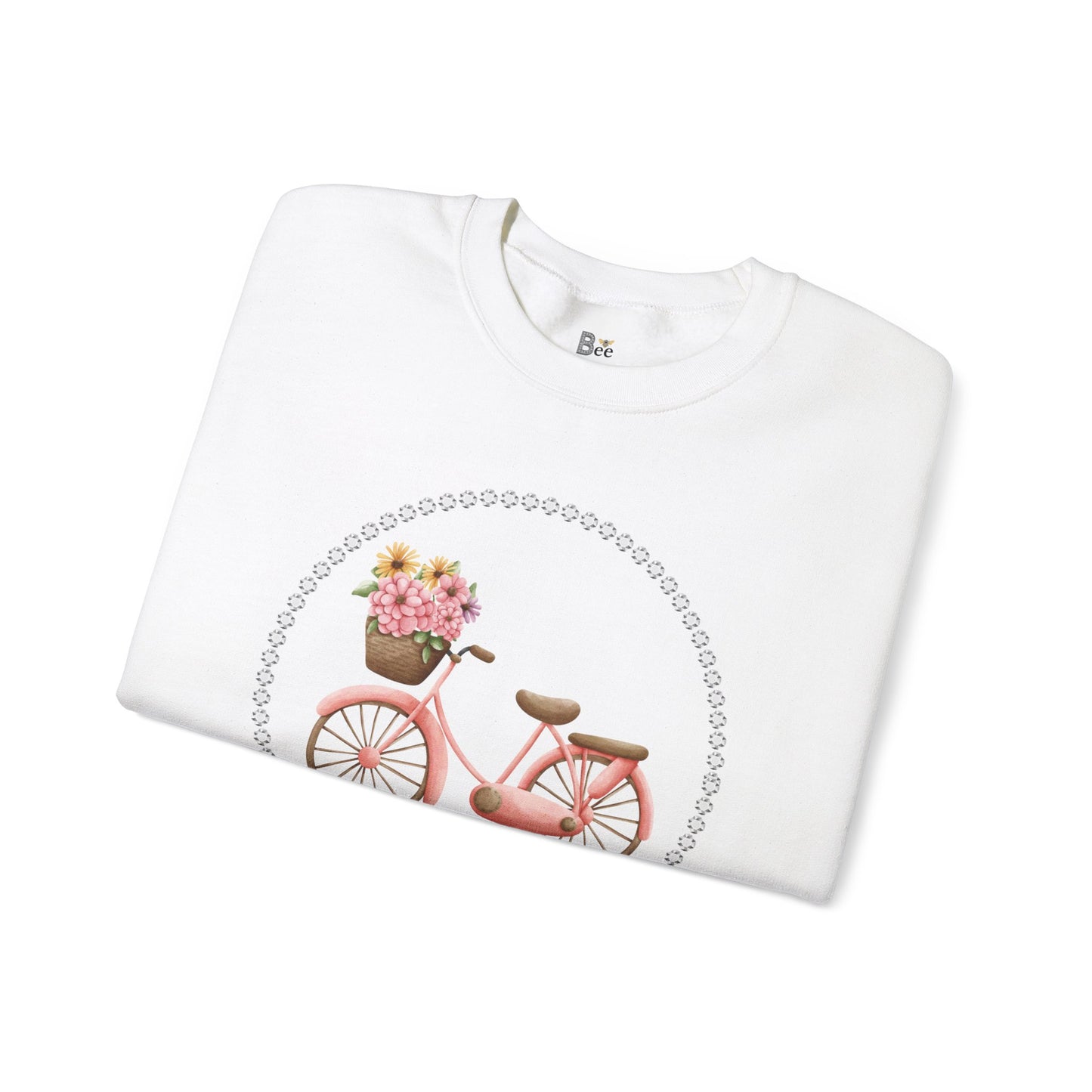 Boujee Bicycle Bouque - Heavy Blend™ Light Colors Crewneck Sweatshirt