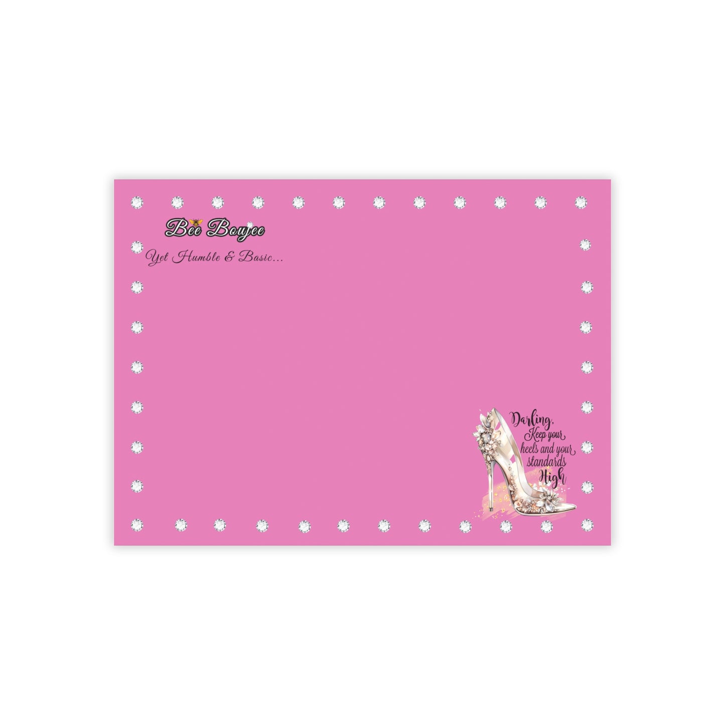 Bee Boujee DIAMONDS High Head & Standards - Post-it® Note Pads 8x6