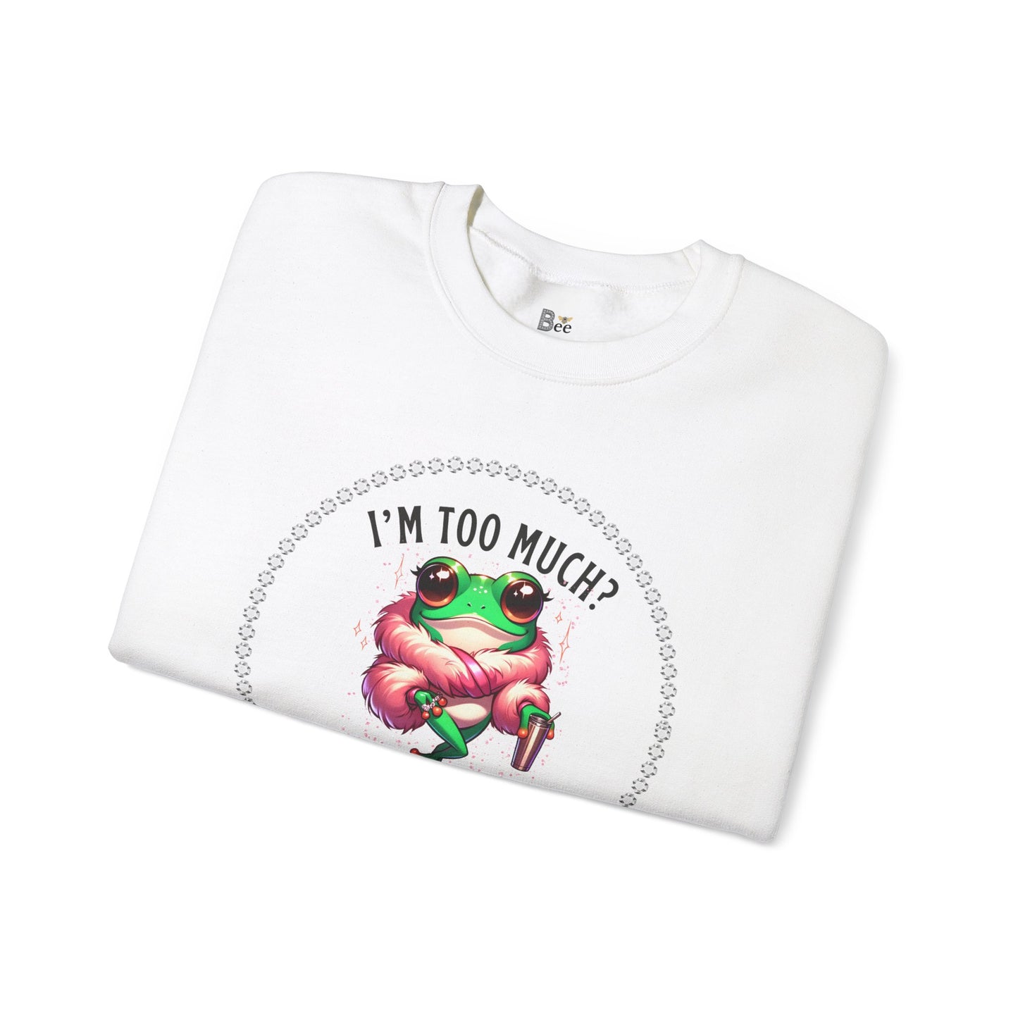 Boujee Frog I'm Too Much Go Find Less with Tumbler - Heavy Blend™ Light Colors Crewneck Sweatshirt