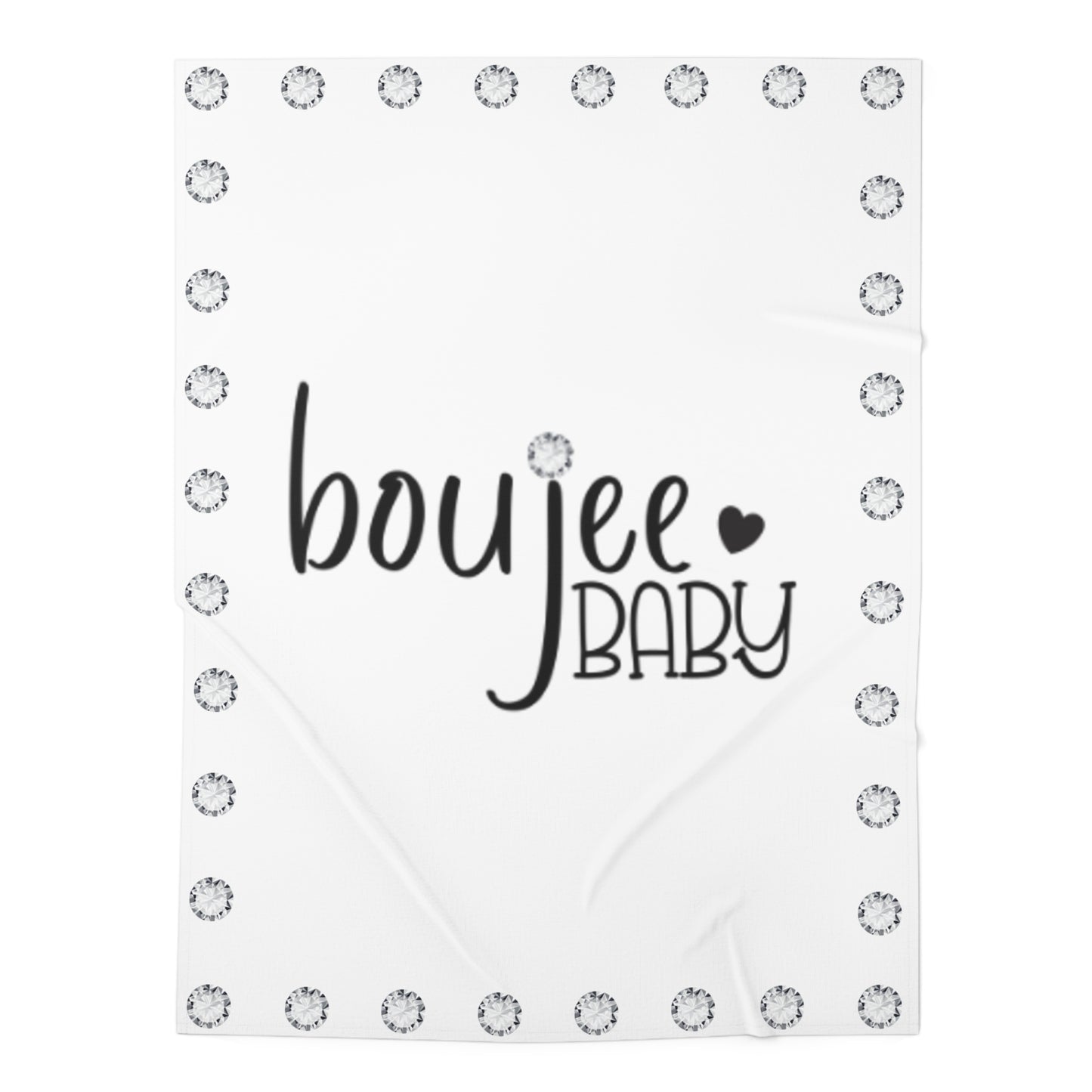 Boujee Baby - Swaddle Blanket WHITE