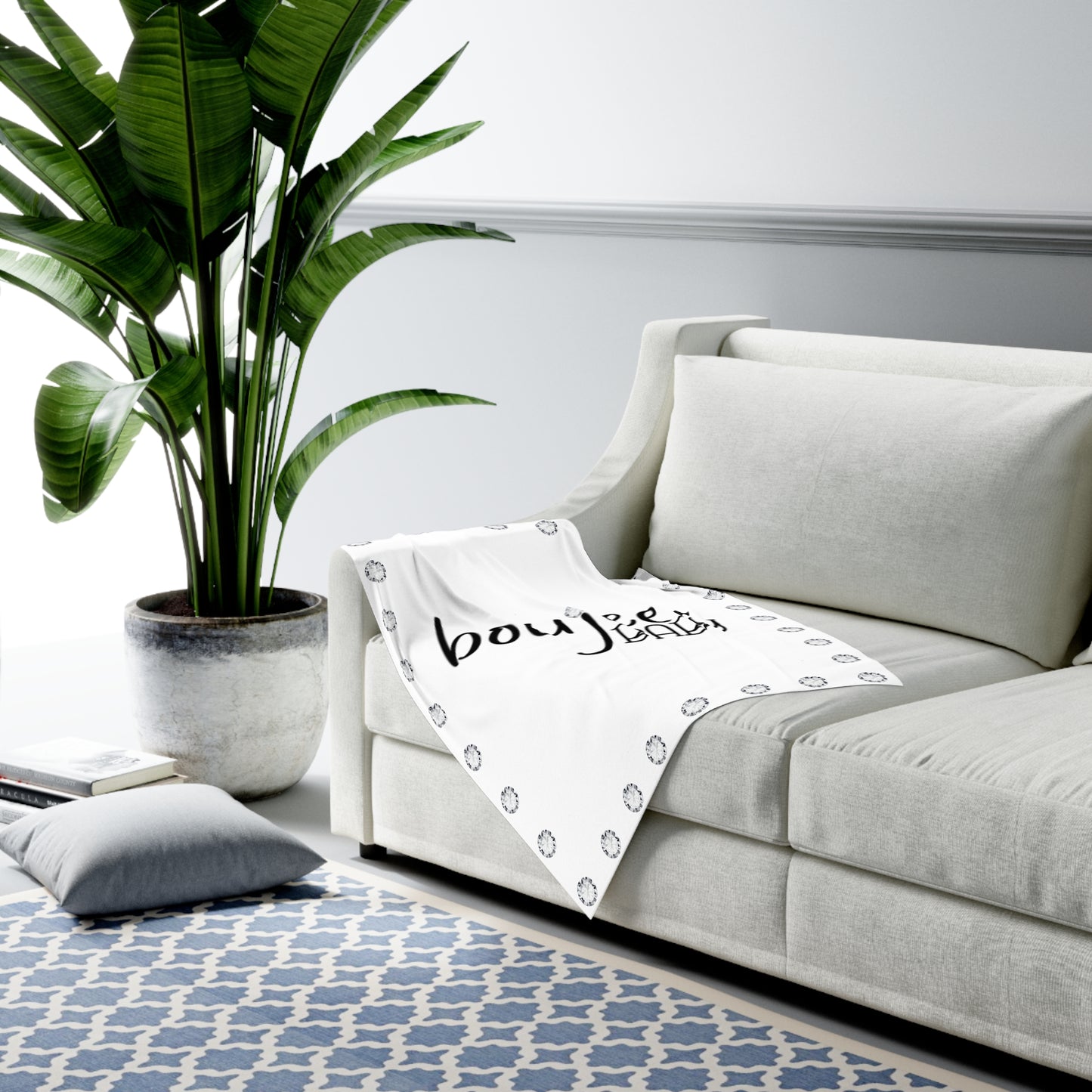 Boujee Baby - Swaddle Blanket WHITE