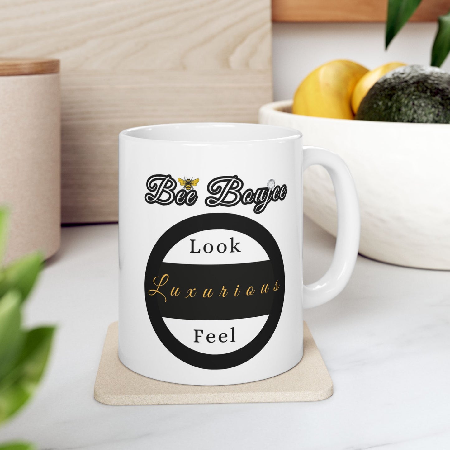 Halloween Just Plain Boujee WHITE Ceramic Mug, 11oz