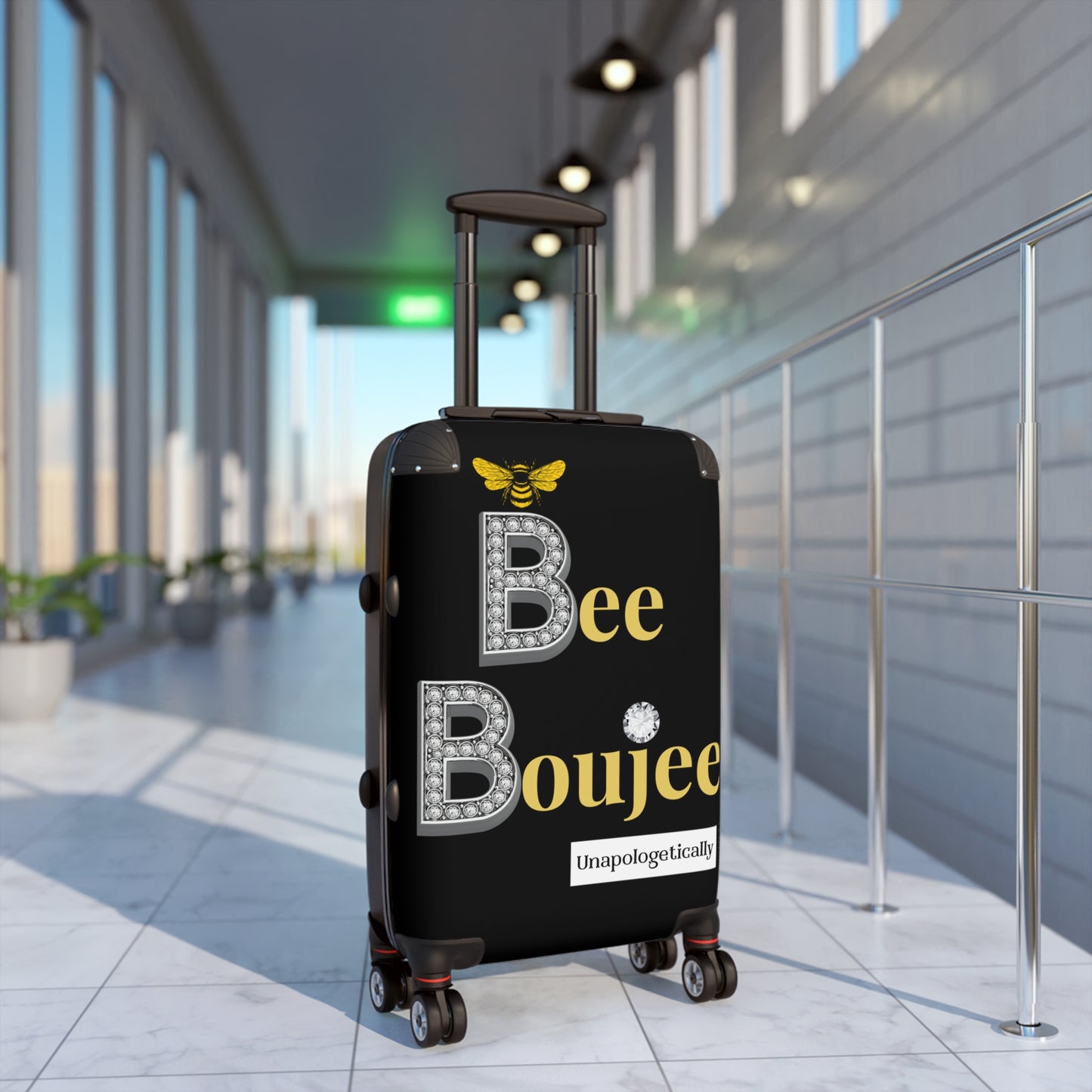 Bee Boujee Luggage - BLACK