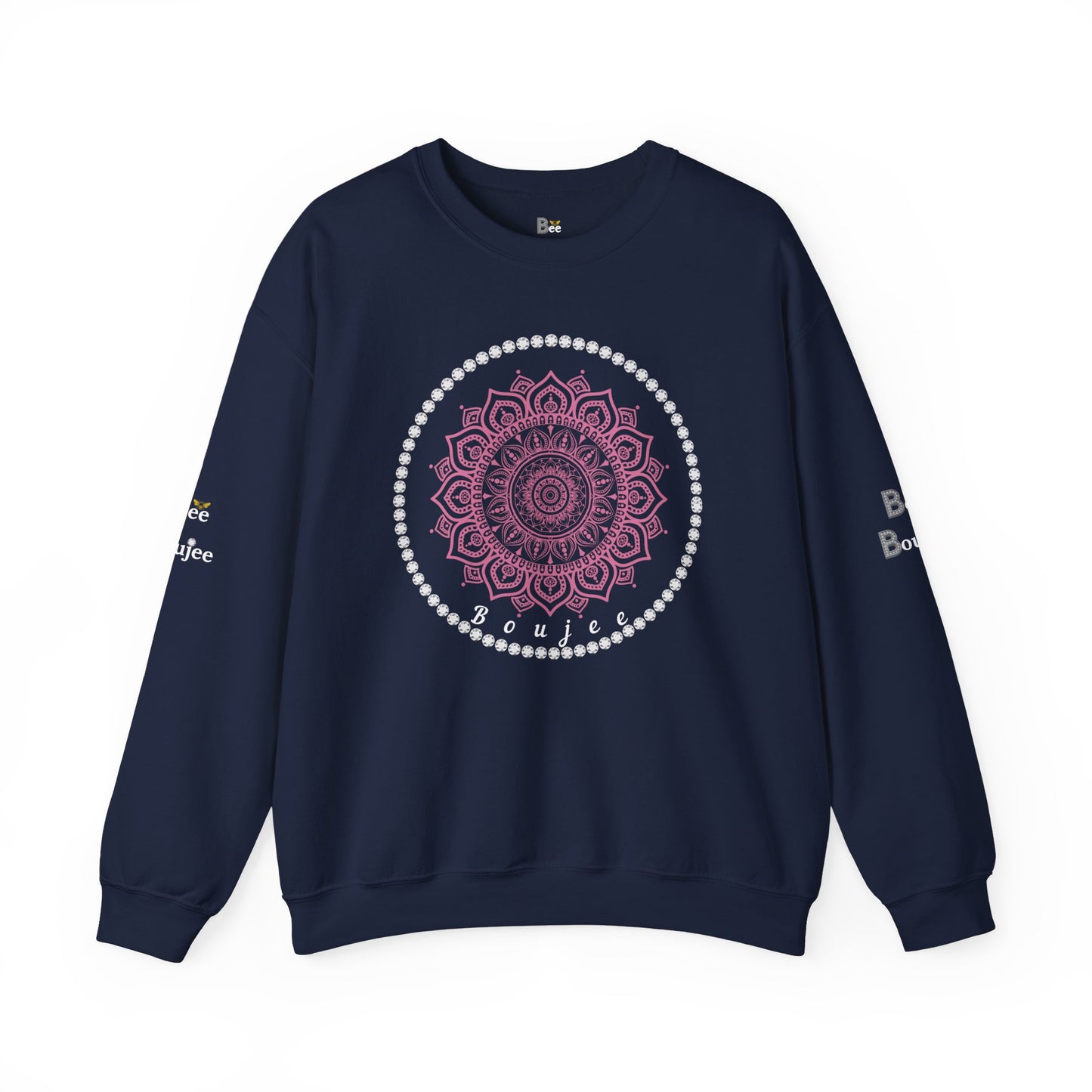 Boujee Burst Pink - Heavy Blend™ Dark Colors Crewneck Sweatshirt