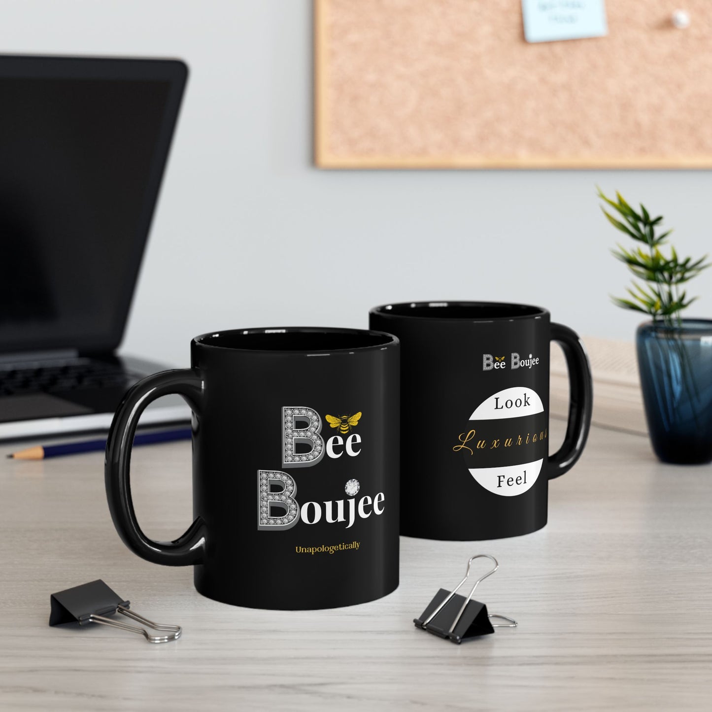 Bee Boujee - Mug BLACK 11oz