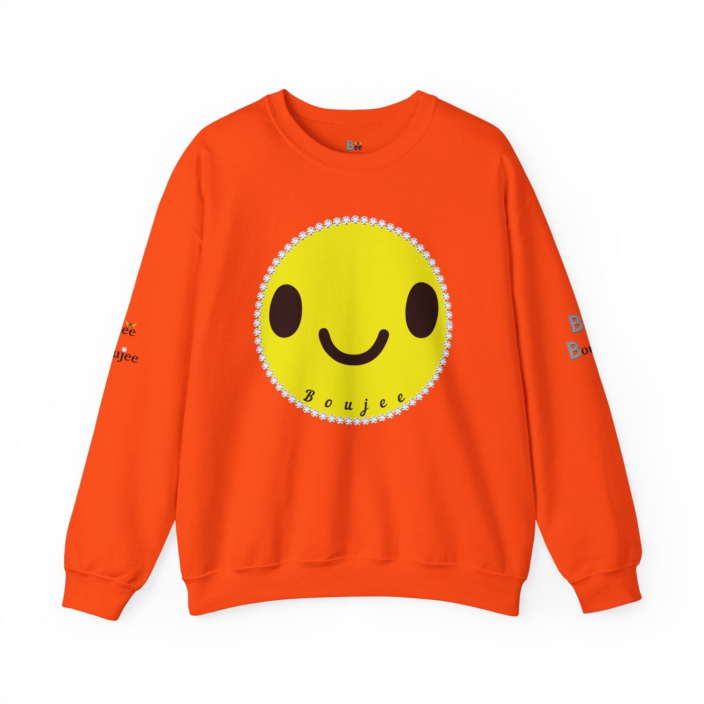 Boujee Smiley Face Yellow - Heavy Blend™ Light Colors Crewneck Sweatshirt