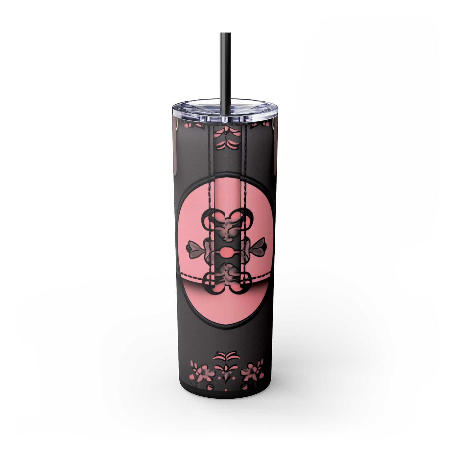 Boujee Designer Bag - Skinny Tumbler with Straw, 20oz