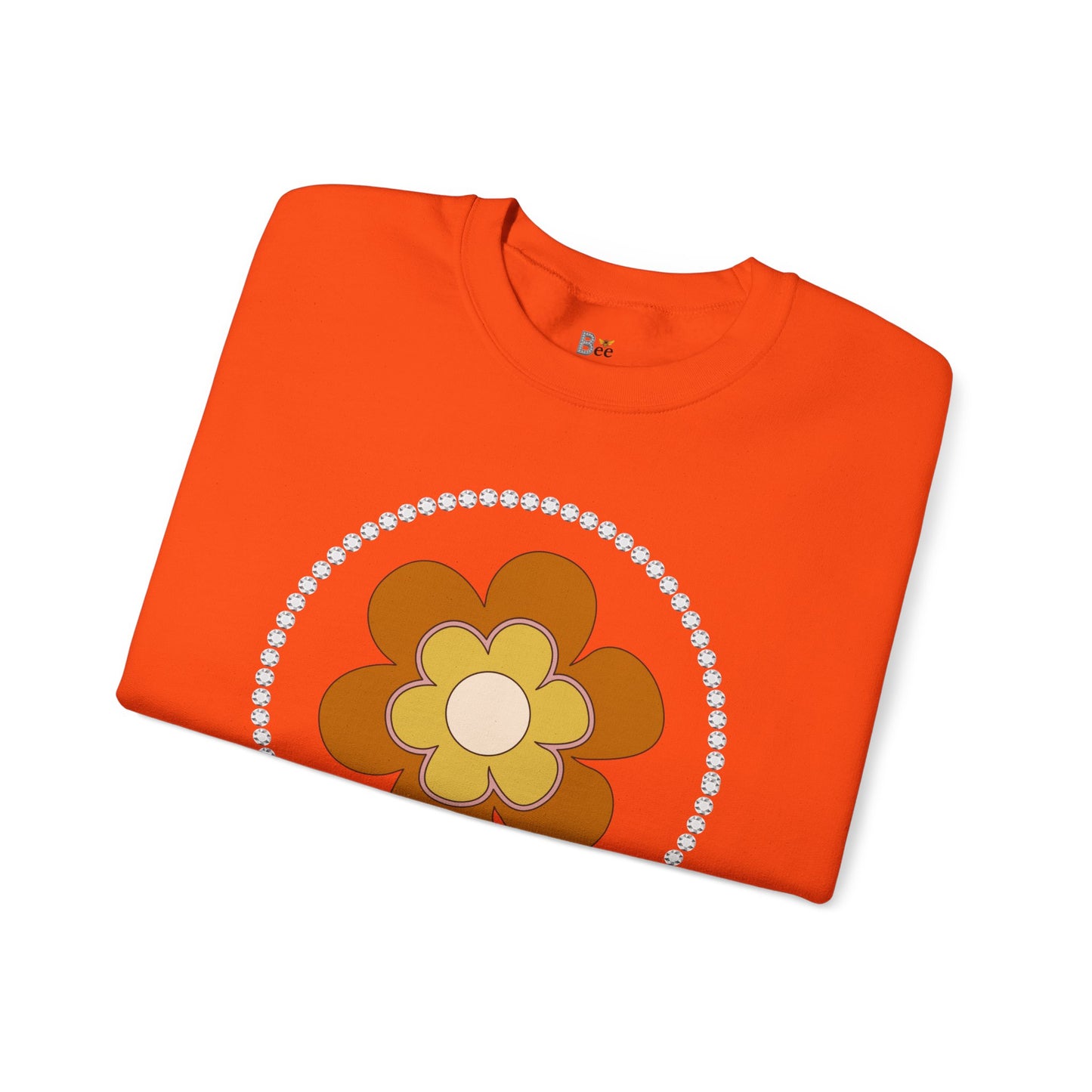 Boujee Brown Flower - Heavy Blend™ Light Colors Crewneck Sweatshirt