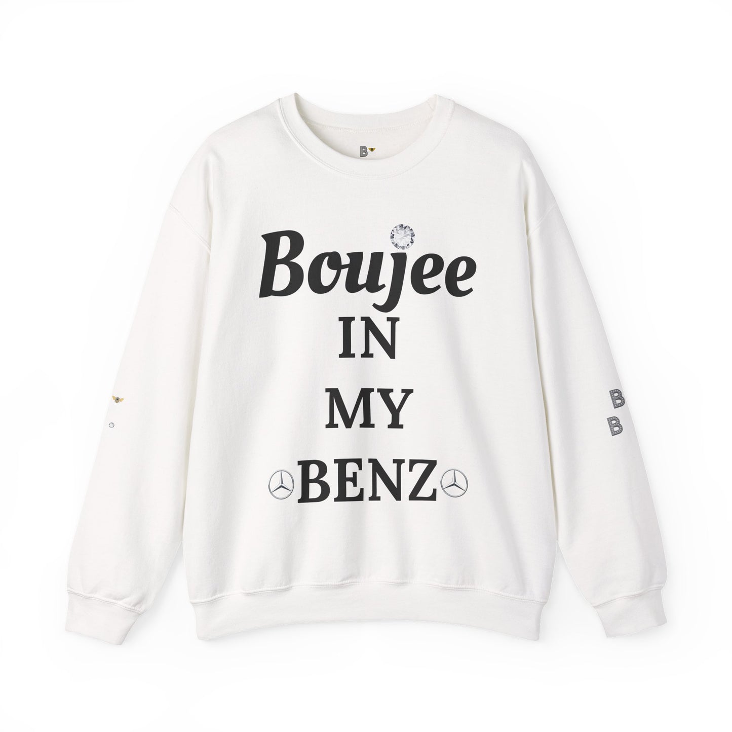 Boujee In My Benz - Heavy Blend™ Light Colors Crewneck Sweatshirt